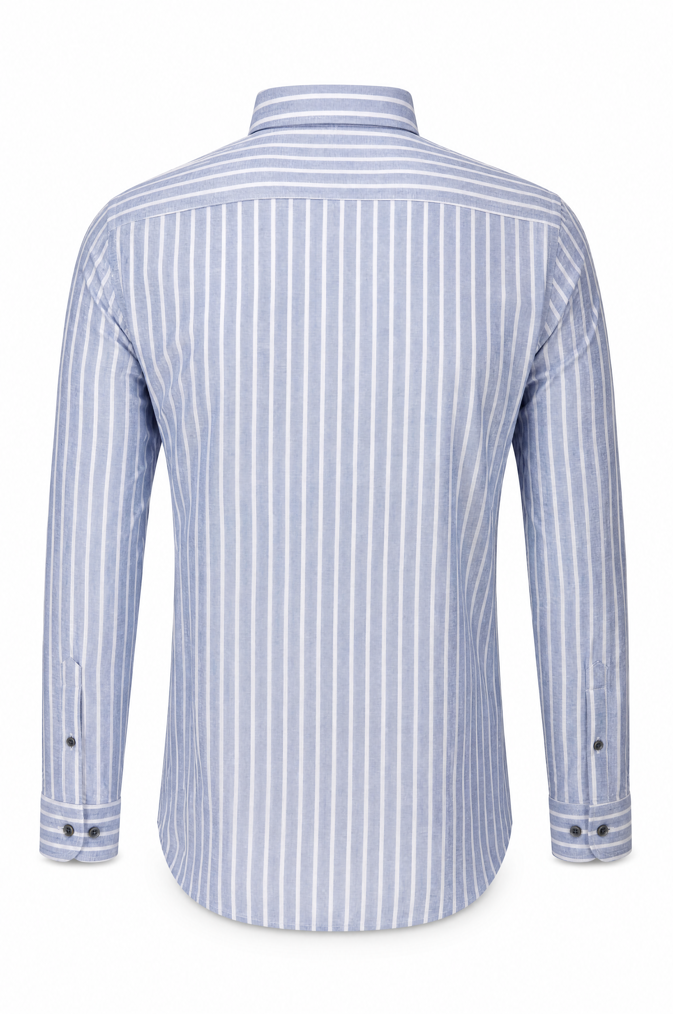 Leinen Sommer Herrenhemd blau weiß gestreift maritimer Look
