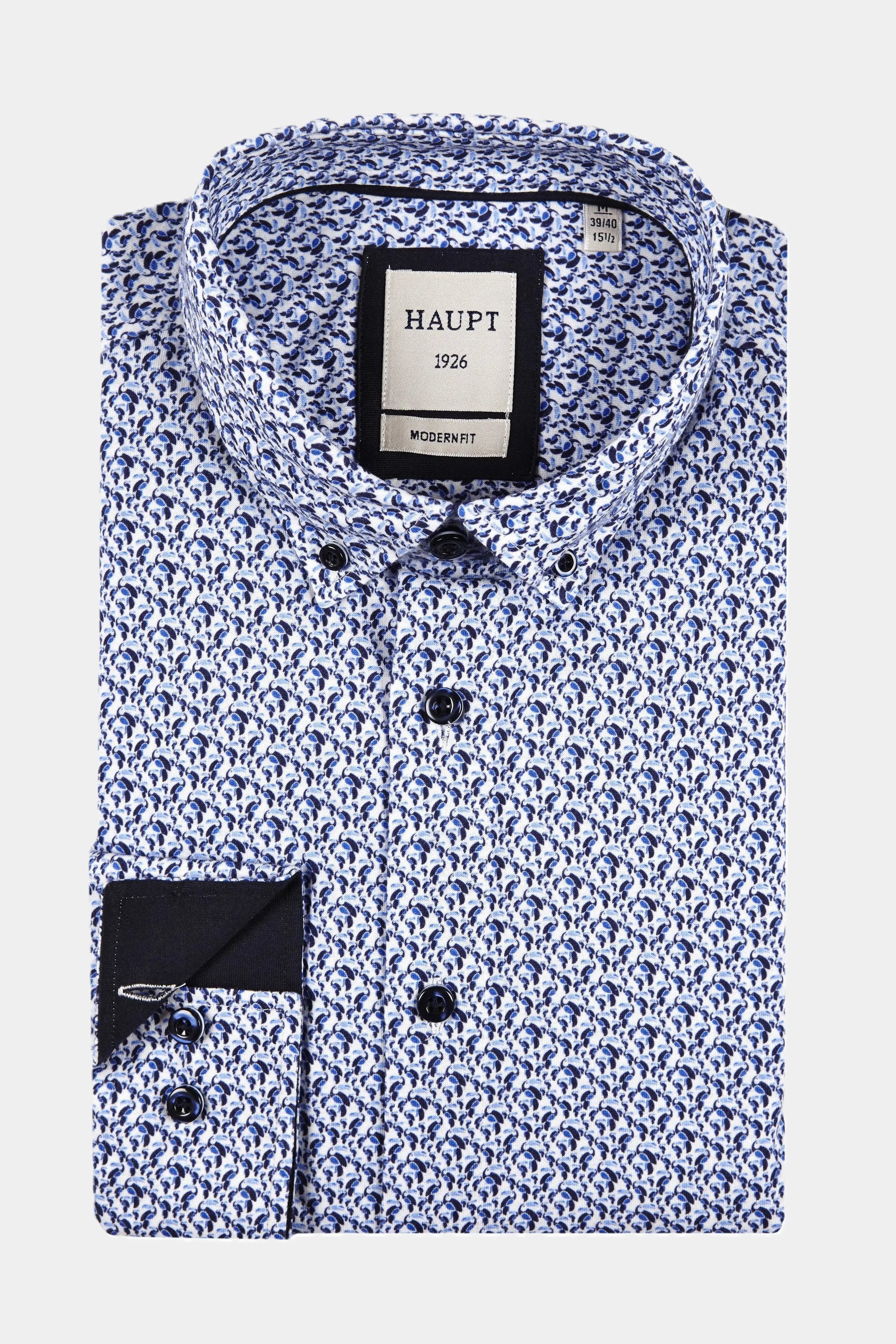 Baumwoll-Herrenhemd NAVY PRINT Haupt