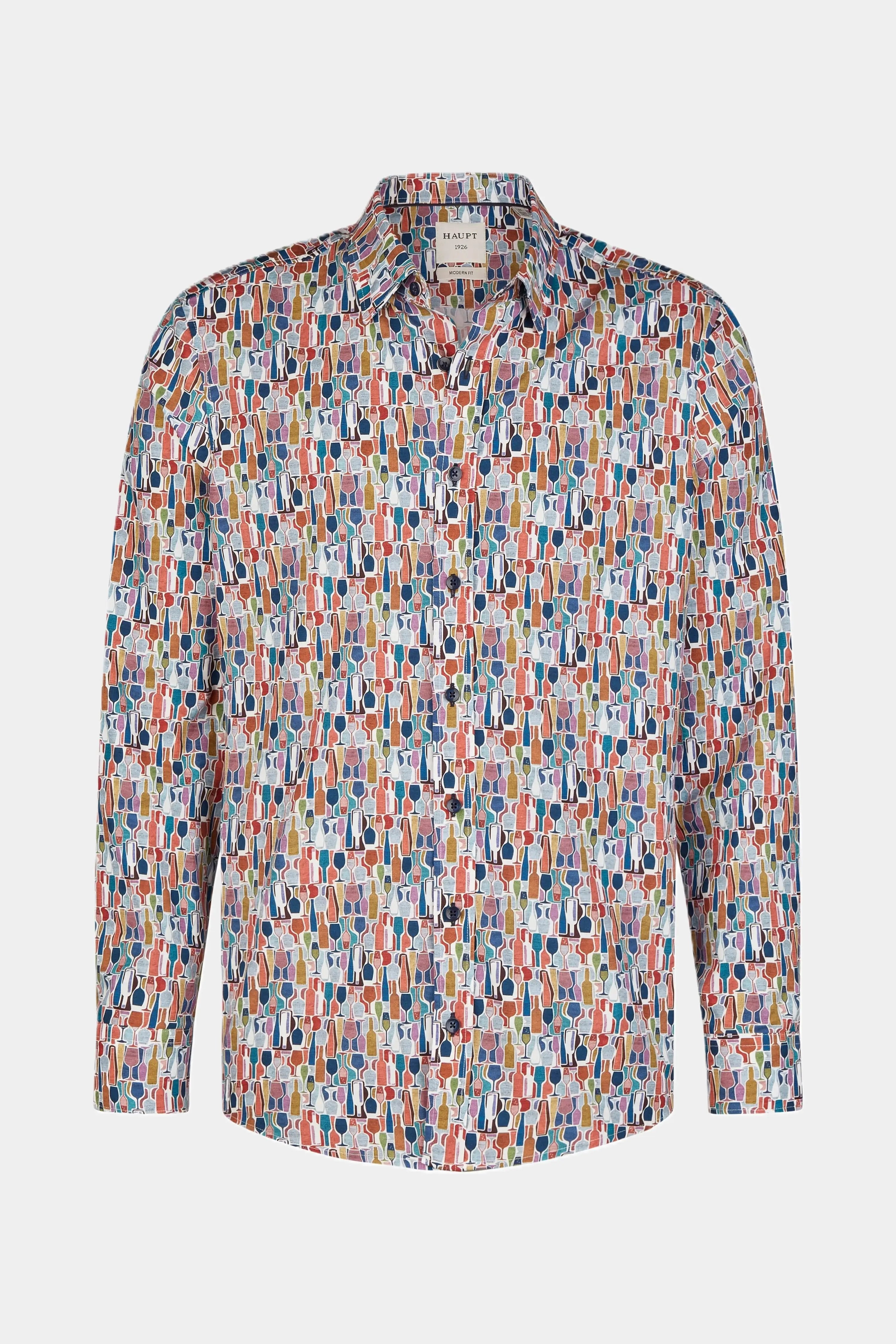 Baumwoll-Herrenhemd multicolor Haupt