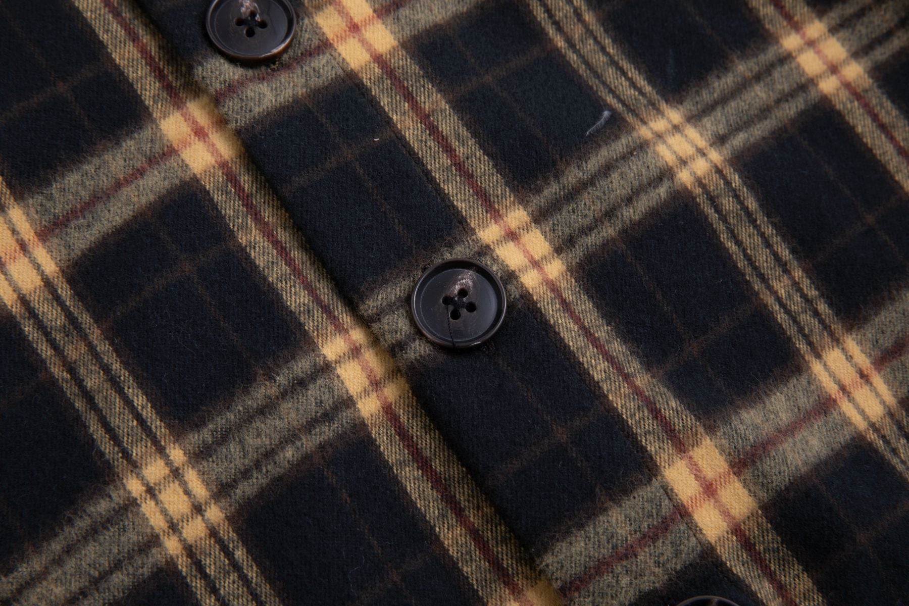 Kariertes Flanell Langarm Herrenhemd Yellow Under Button Down Haupt