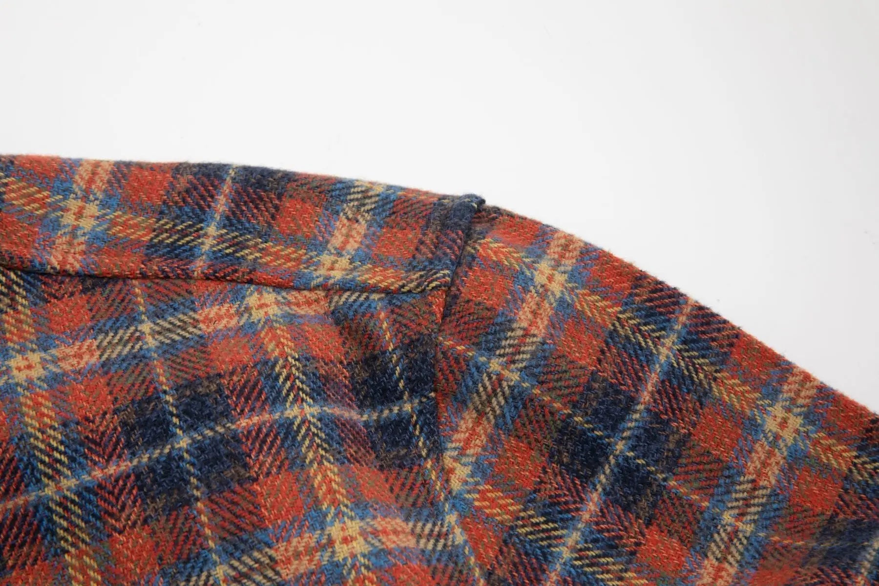 Haupt Flanell Modern Fit Langarm Herrenhemd im Kariertem Ochre Muster Haupt