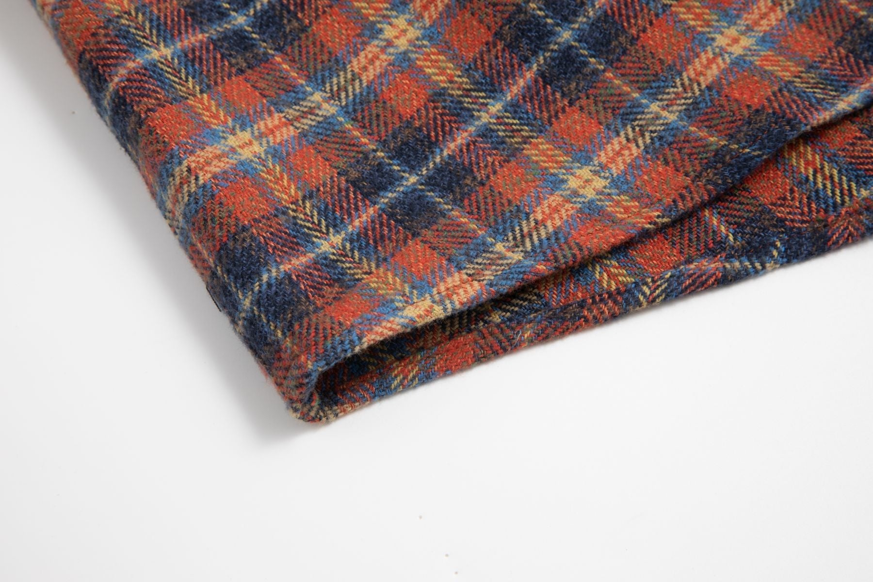 Haupt Flanell Modern Fit Langarm Herrenhemd im Kariertem Ochre Muster Haupt