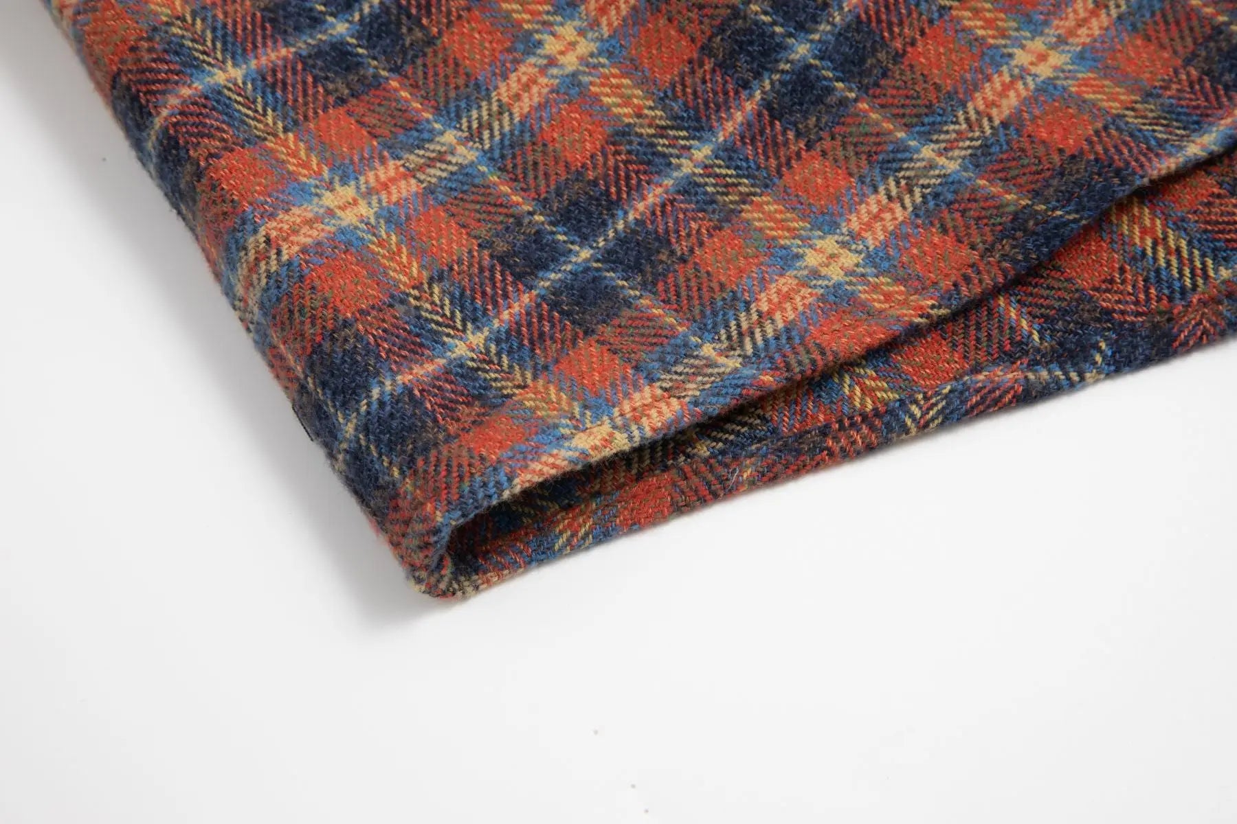 Haupt Flanell Modern Fit Langarm Herrenhemd im Kariertem Ochre Muster Haupt