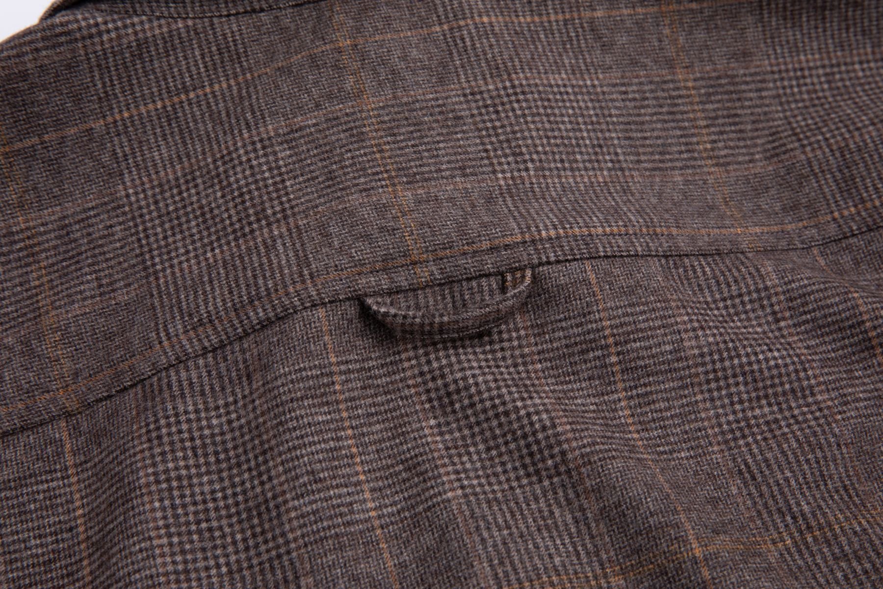 Haupt Flannel Modern Fit Long Sleeve Men's Shirt with Checked Brown Pattern