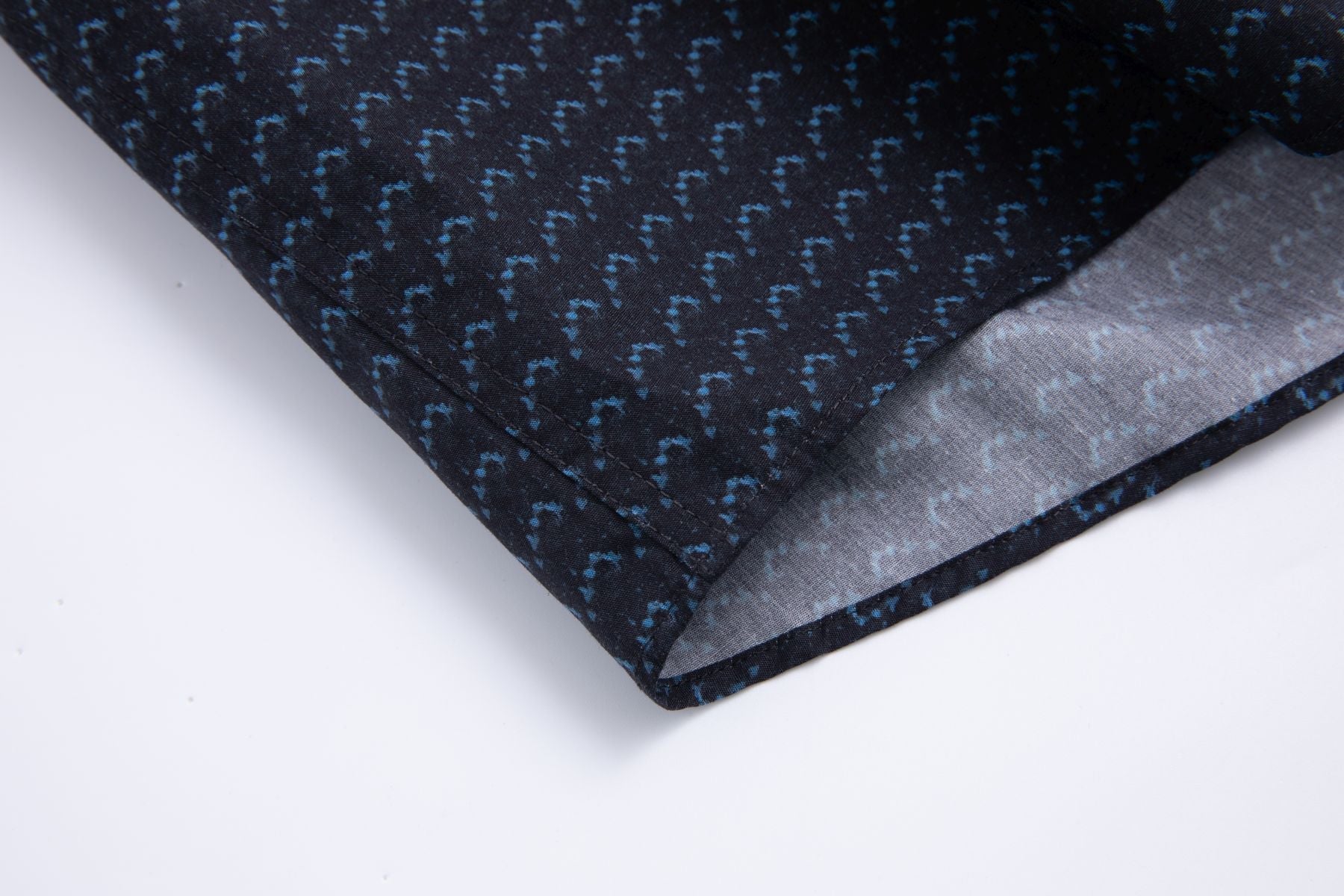 Haupt Modern Fit Langarm Herrenhemd mit Allover "Batik" Muster in Navy Haupt