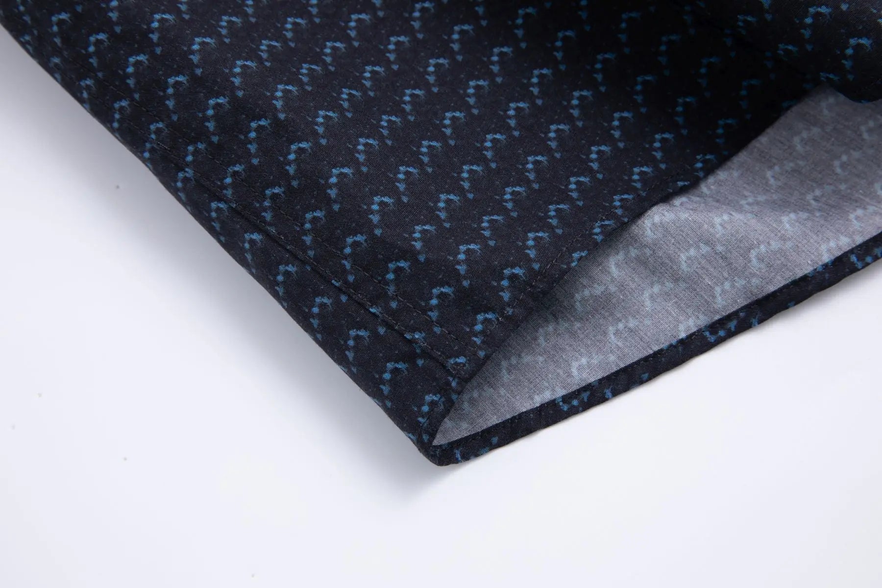 Haupt Modern Fit Langarm Herrenhemd mit Allover "Batik" Muster in Navy Haupt