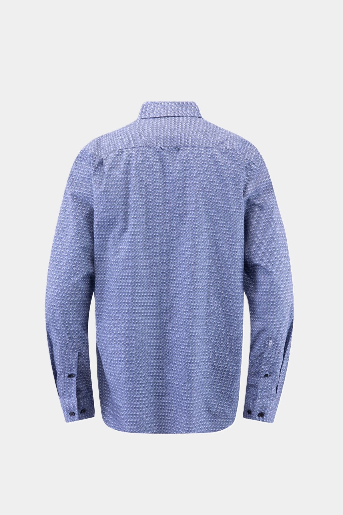 Haupt Modern Fit Langarm Herrenhemd mit "Batik" Blue Allover Muster Haupt