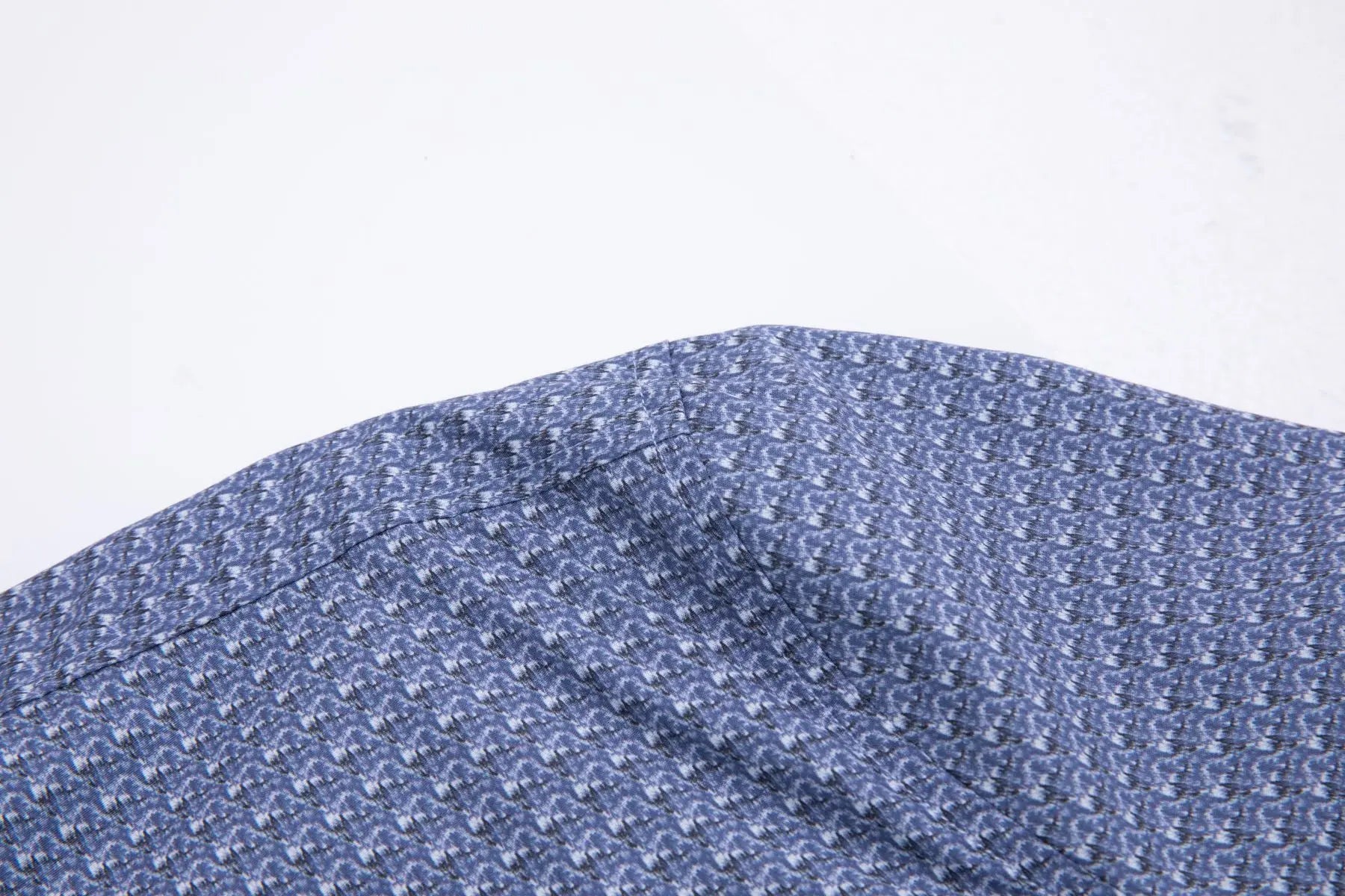 Haupt Modern Fit Langarm Herrenhemd mit "Batik" Blue Allover Muster Haupt