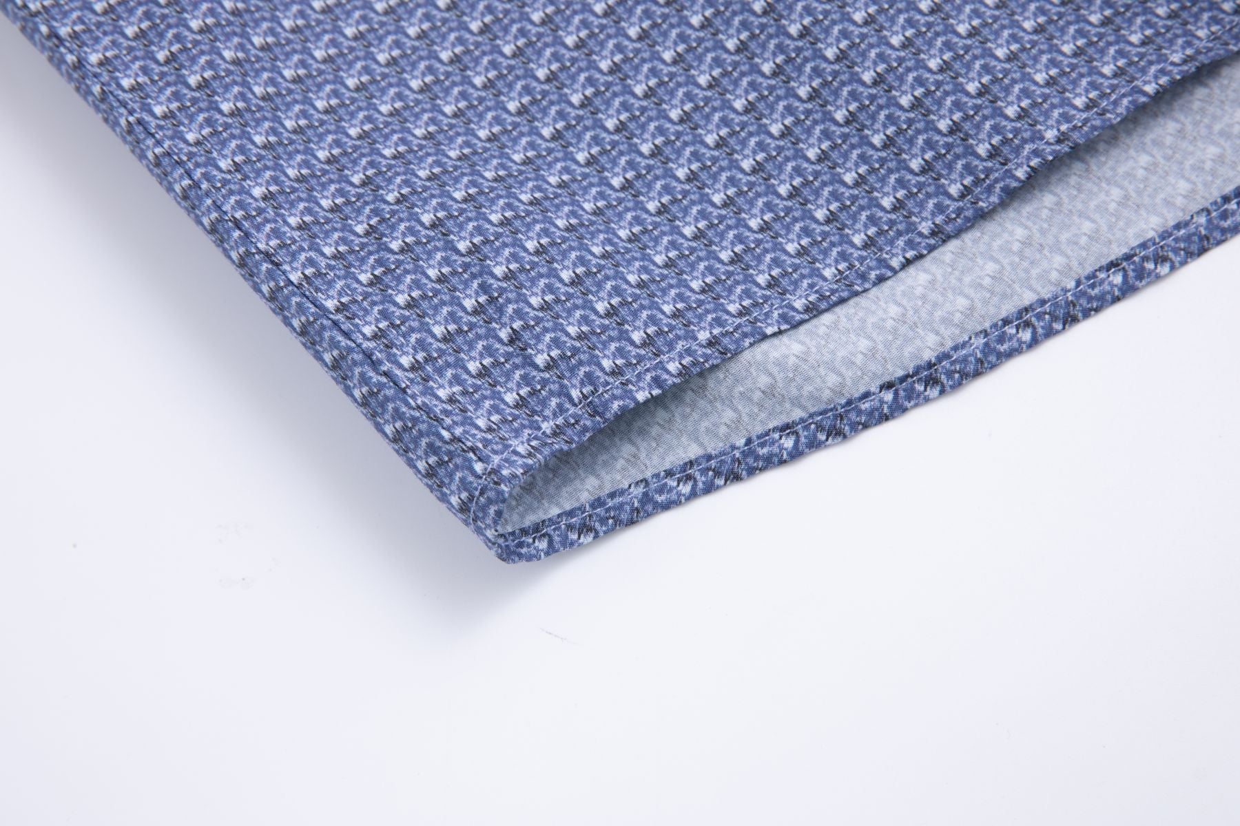 Haupt Modern Fit Langarm Herrenhemd mit "Batik" Blue Allover Muster Haupt