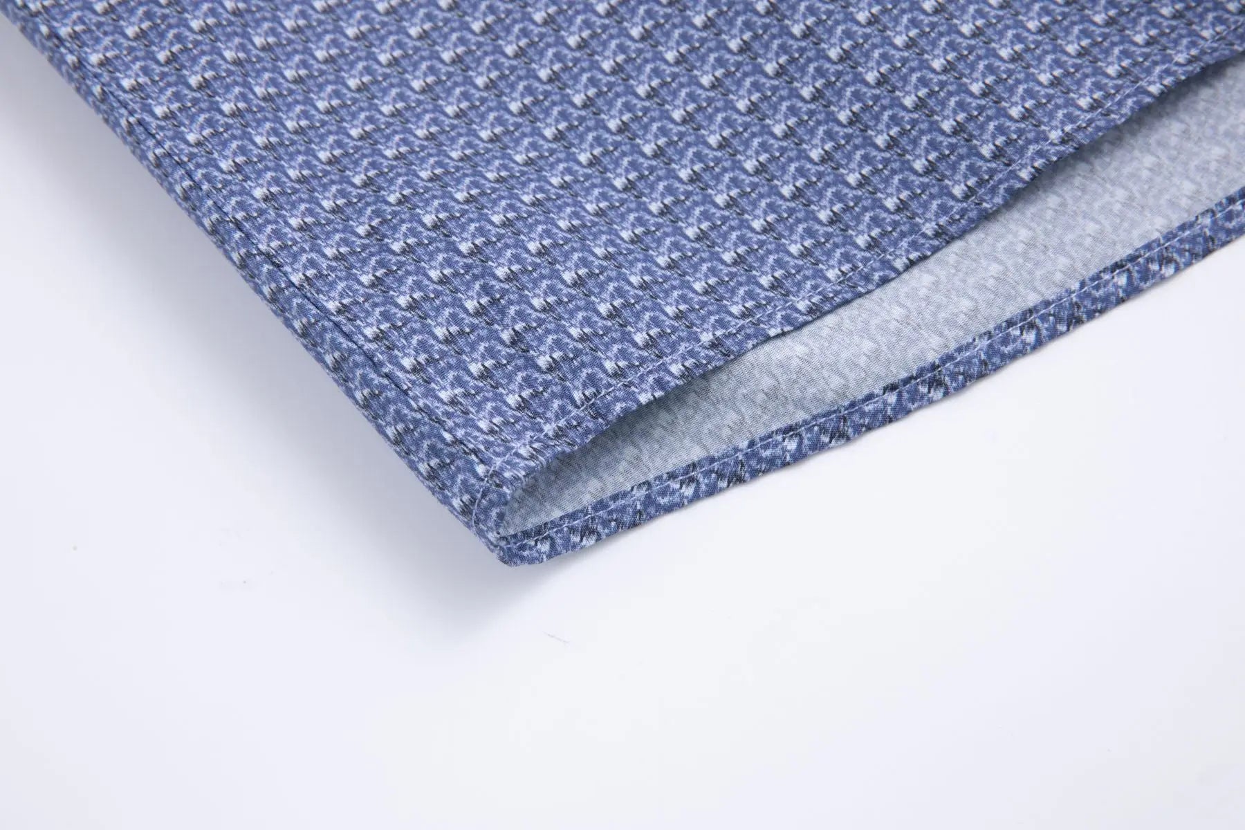 Haupt Modern Fit Langarm Herrenhemd mit "Batik" Blue Allover Muster Haupt