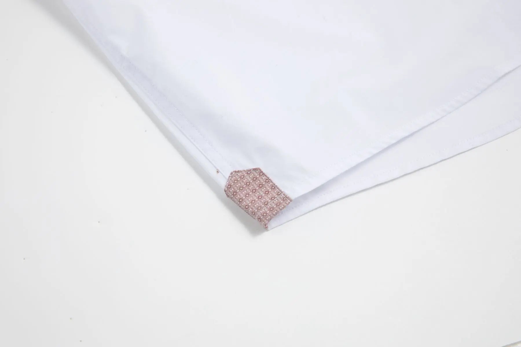 Haupt Modern Fit Langarm Herrenhemd White mit Kontrast Print in Red Haupt