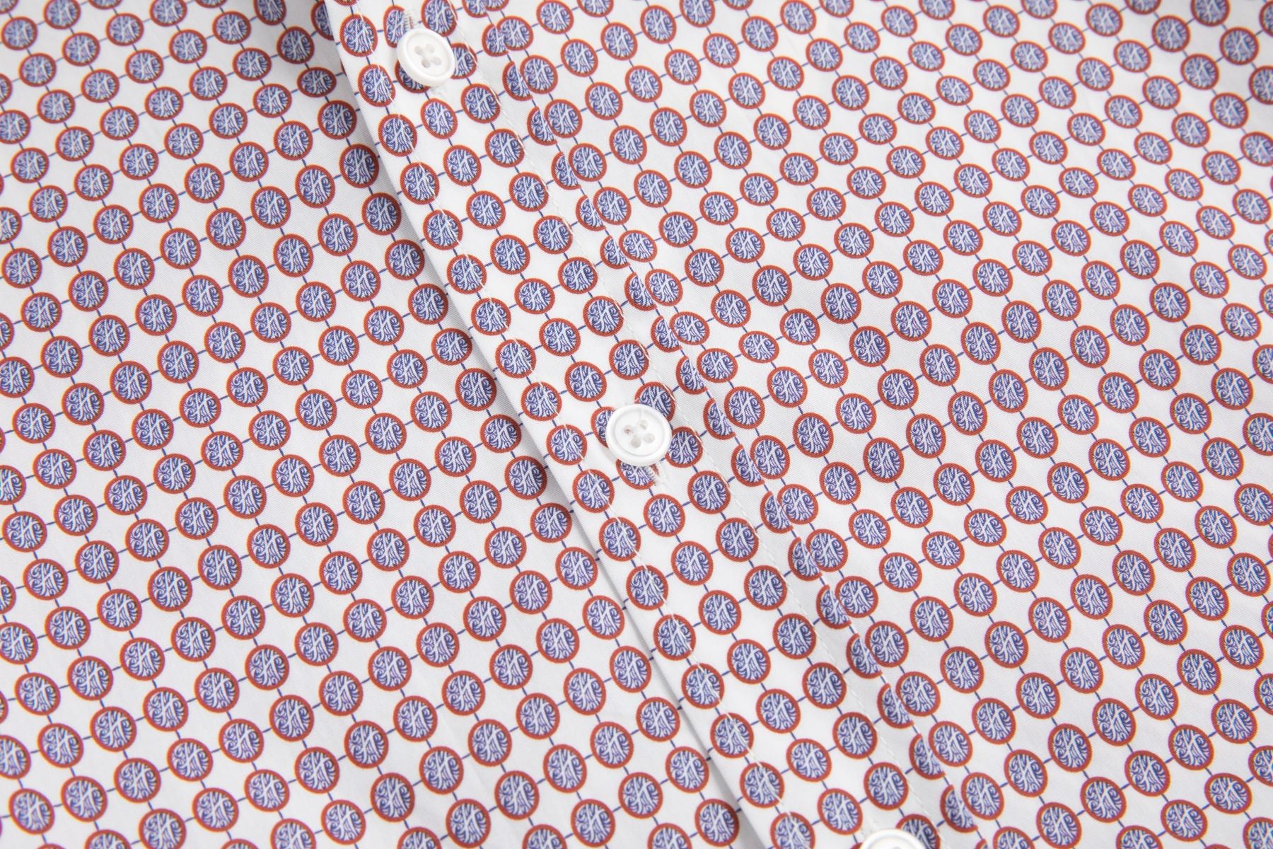 Haupt Modern Fit Long Sleeve Men's Shirt Monogram Print in Red