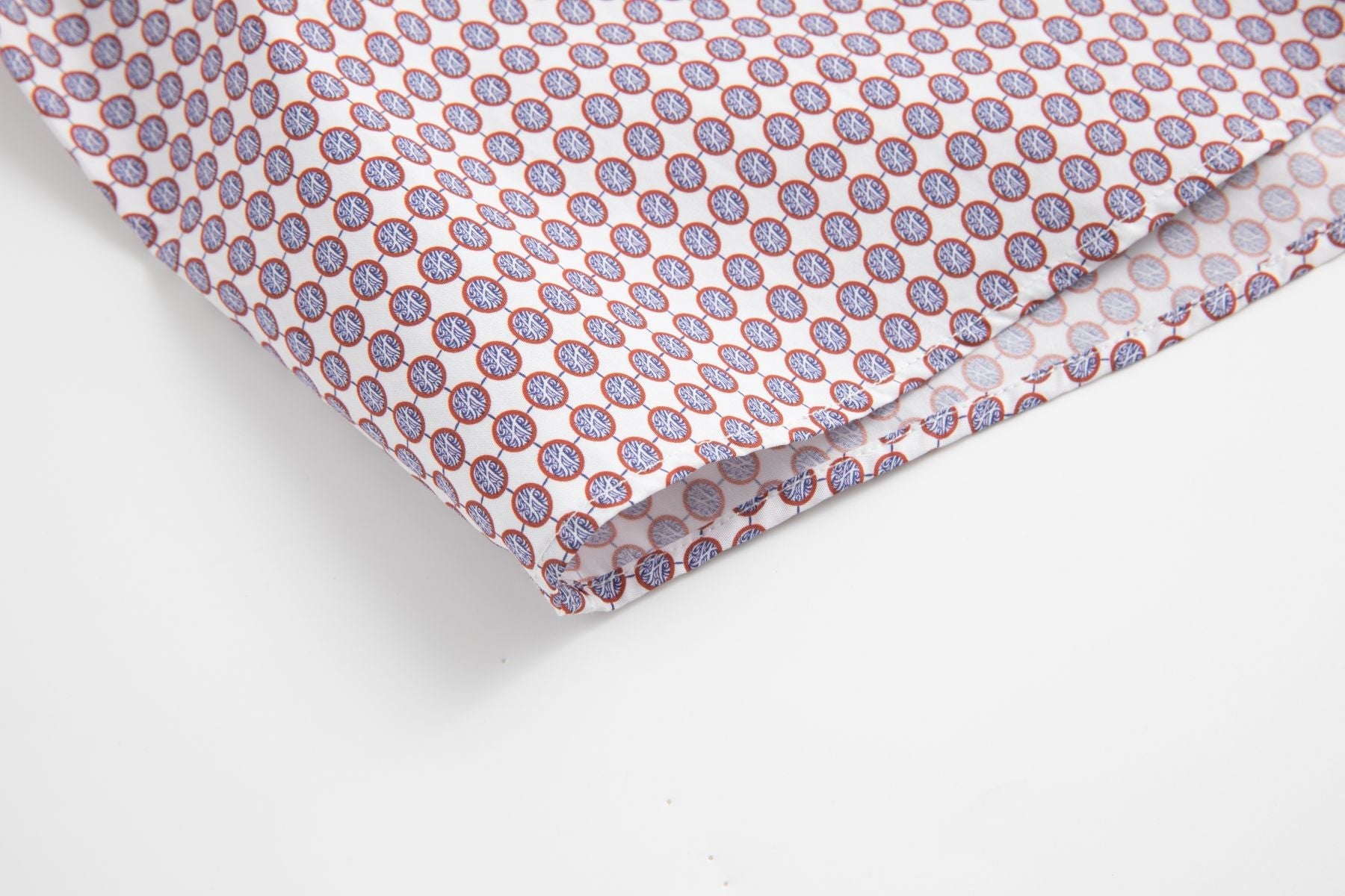 Haupt Modern Fit Langarm Herrenhemd Monogram Print in Red Haupt