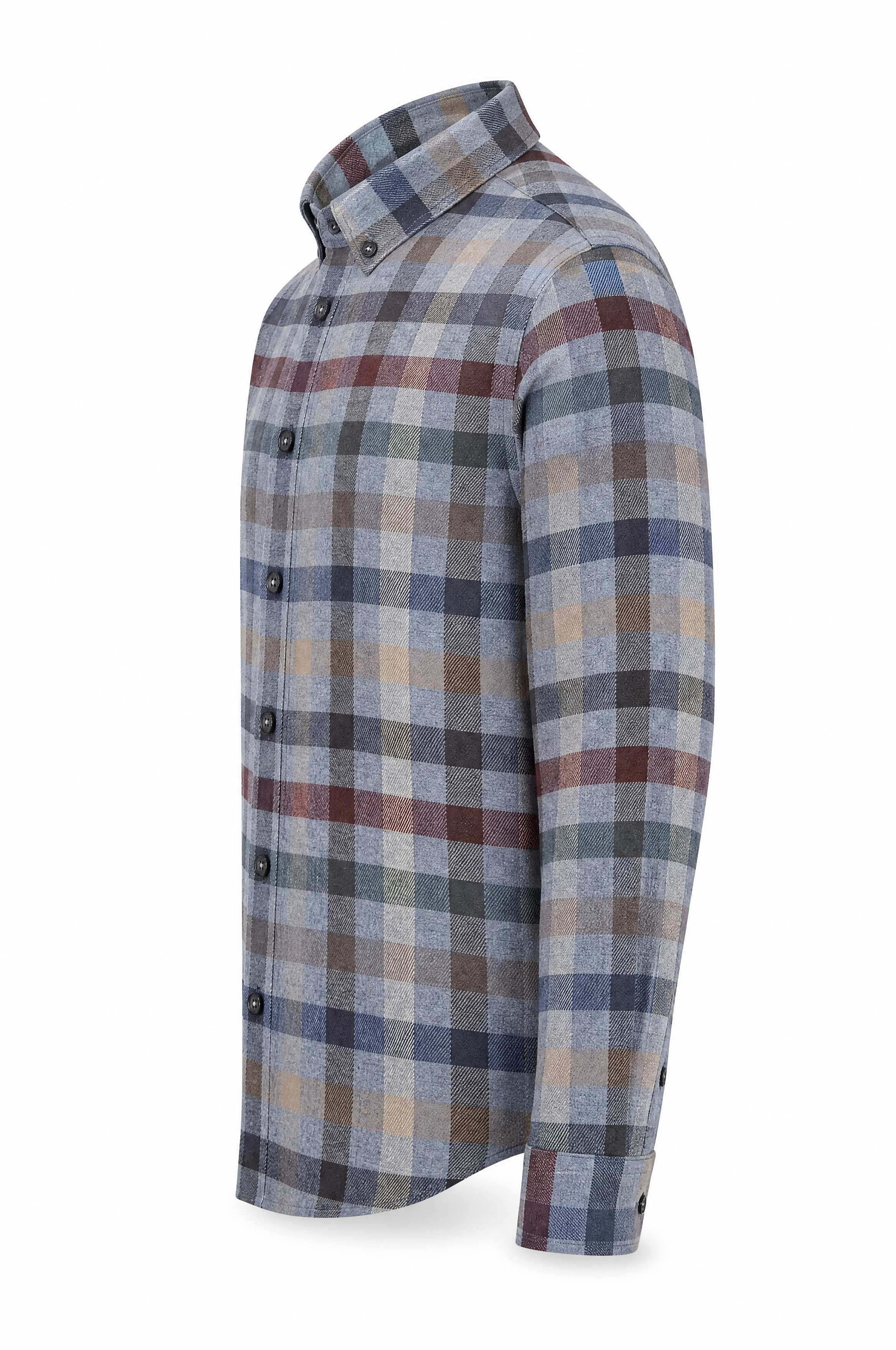 Viskose Regular Fit Flanell Herren Langarmhemd Tall Schnitt Sommerlook Style