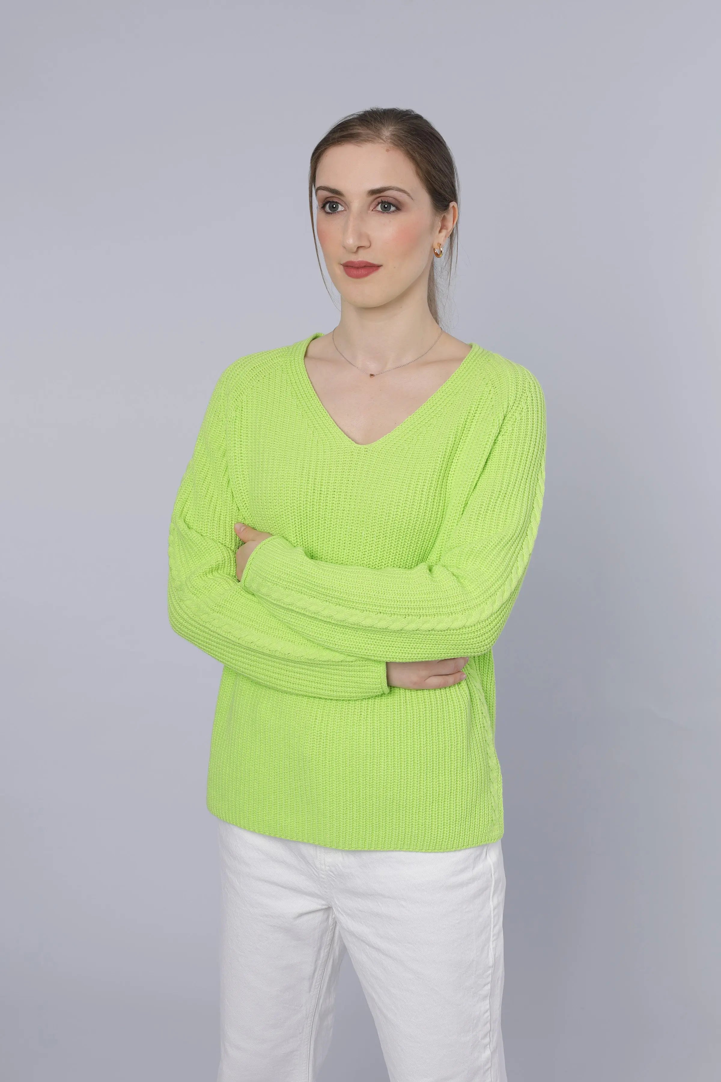 Strickpullover lime green