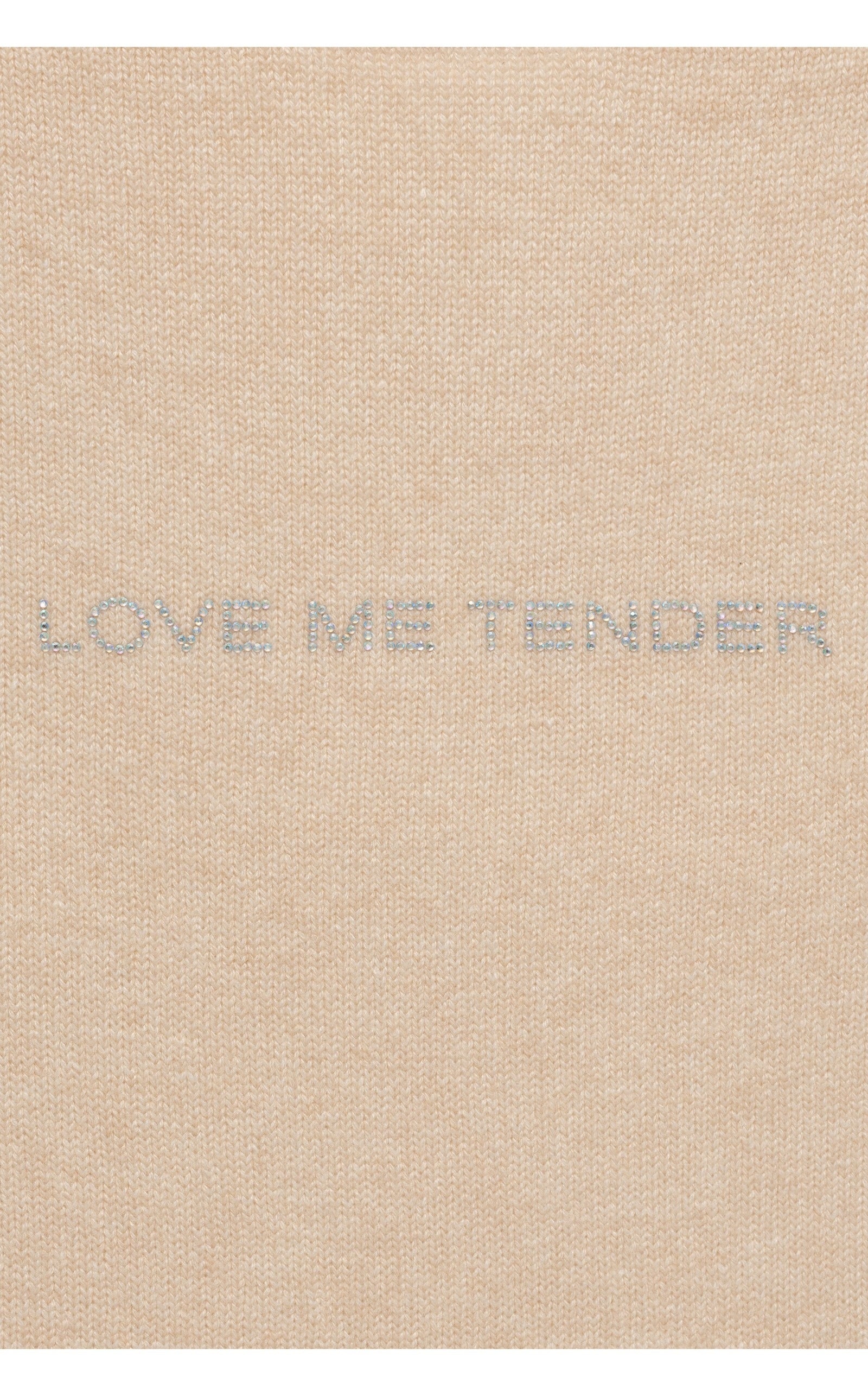 Kaschmir-Viskose Pullover mit Strass Print Love, trendig Frühling Style