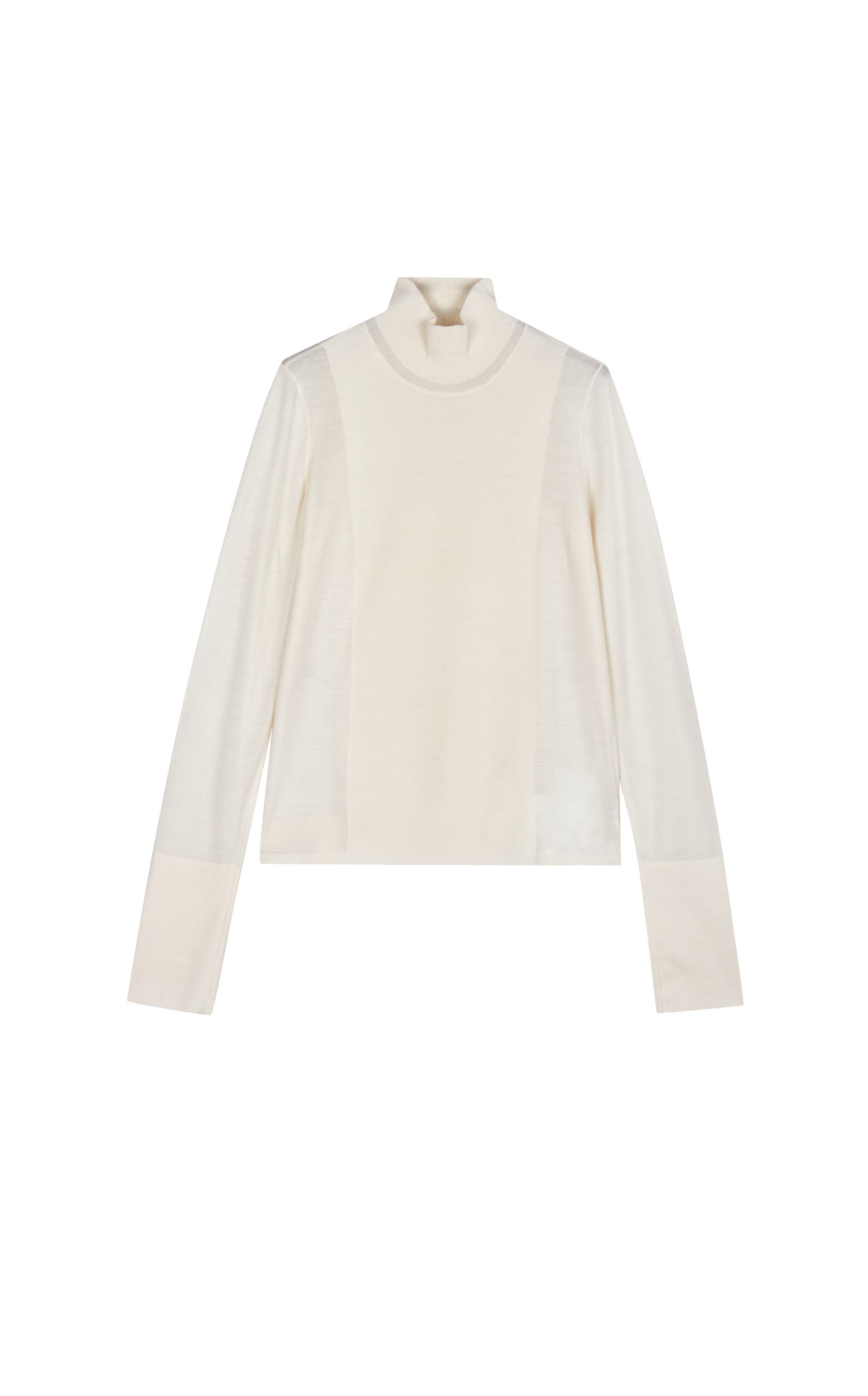 Damen Slim Pullover mit langen Ärmeln Off-White LESS