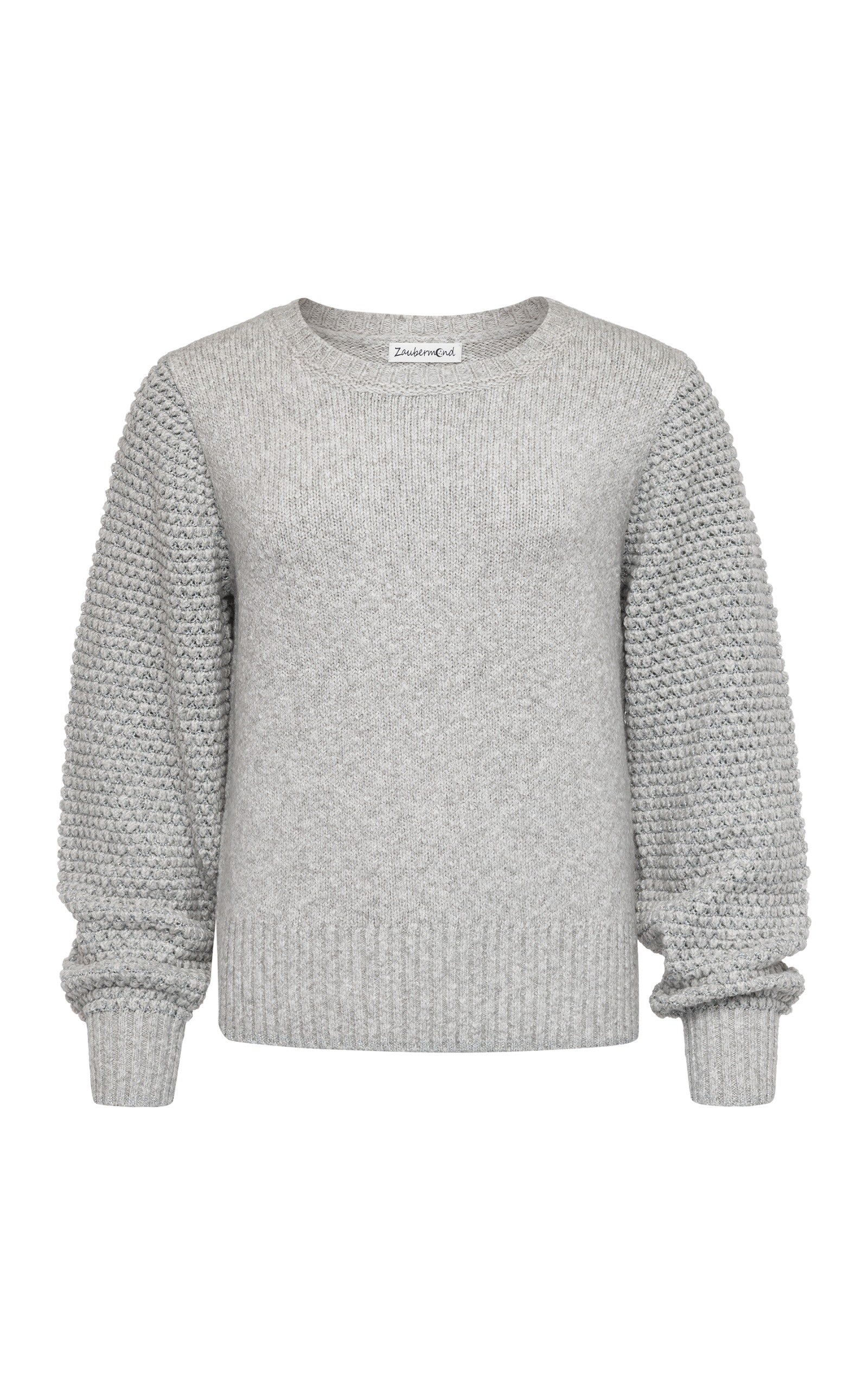 Lockerer Damen Pullover mit Metall Akzenten & Ärmelstruktur, Trend Style