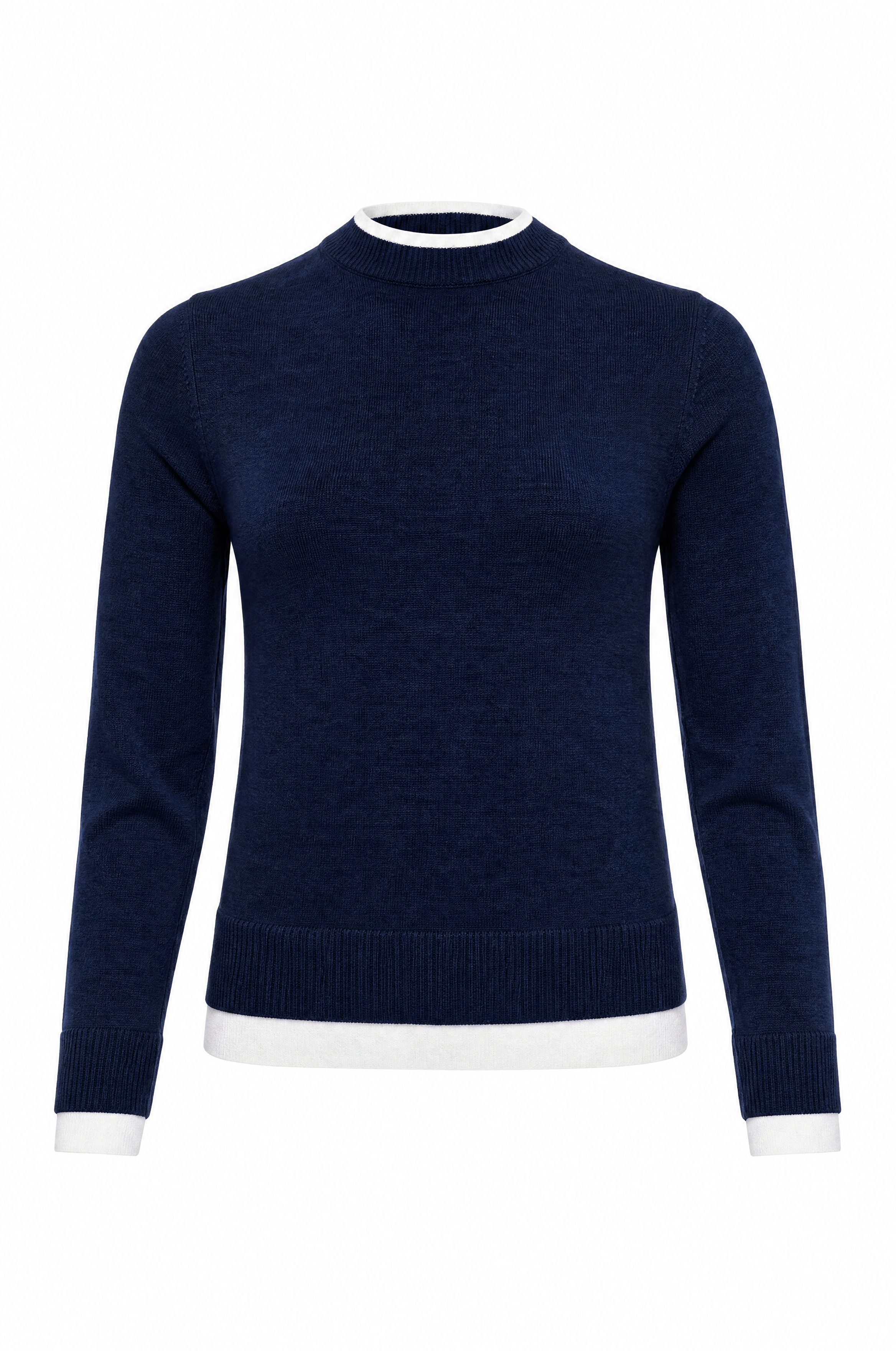 Cassis gemêleerde gebreide trui NAVY HM ONTBREKEND