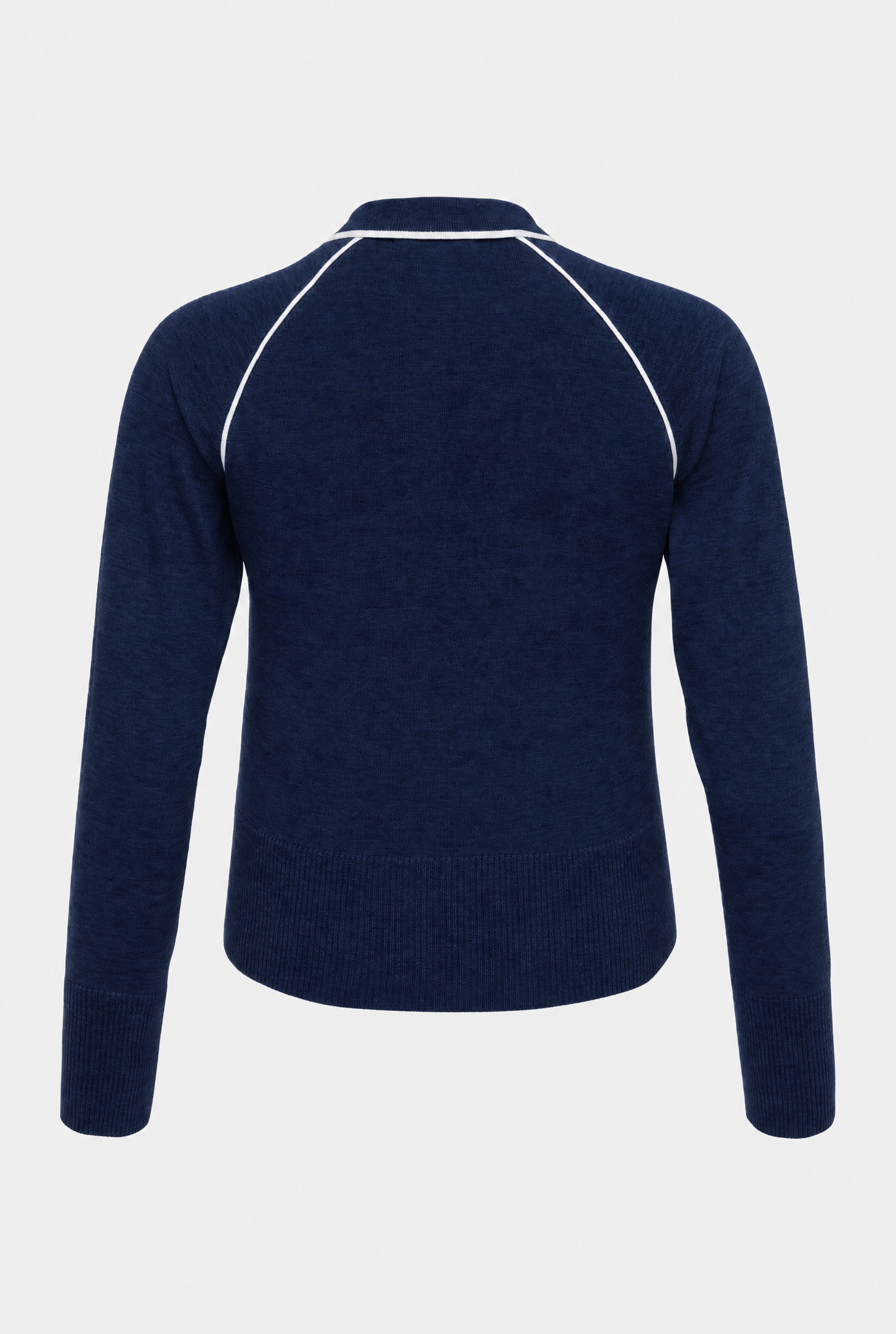 Damen Strickpullover mit Polokragen ideal Frühling Marine