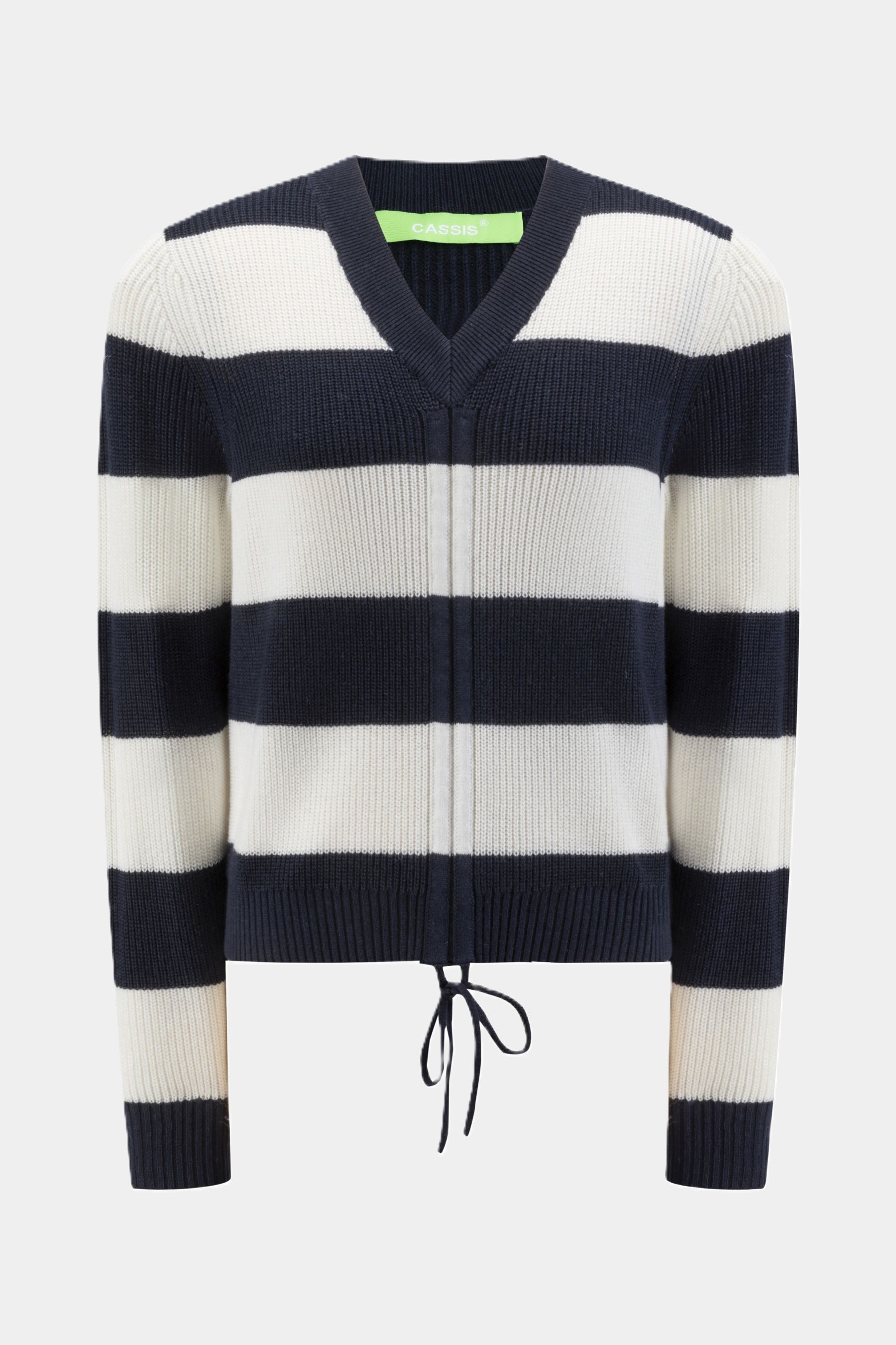 Cassis Streifenpullover und Kordelzug - NAVY Cassis