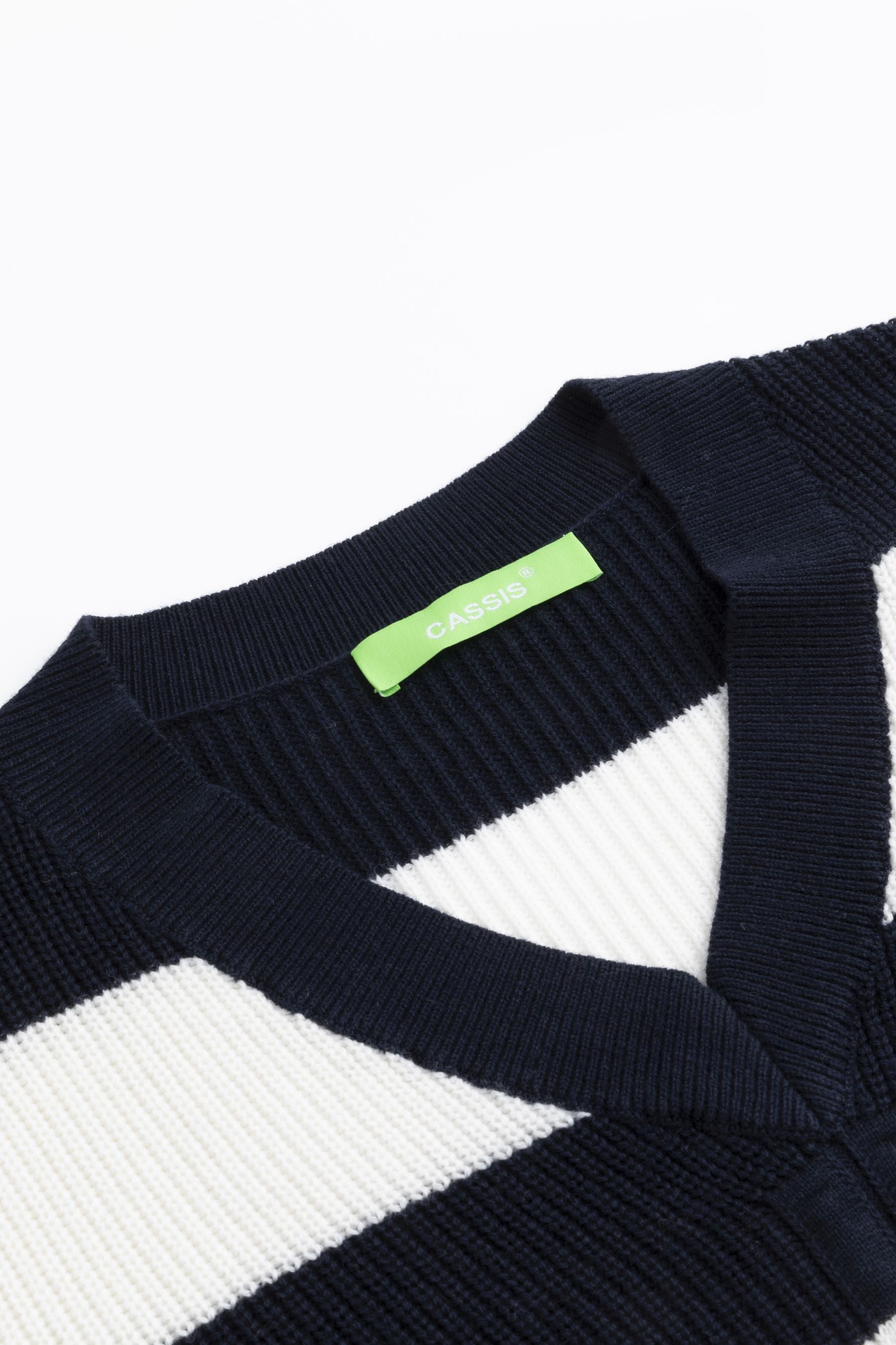 Cassis Streifenpullover und Kordelzug - NAVY Cassis