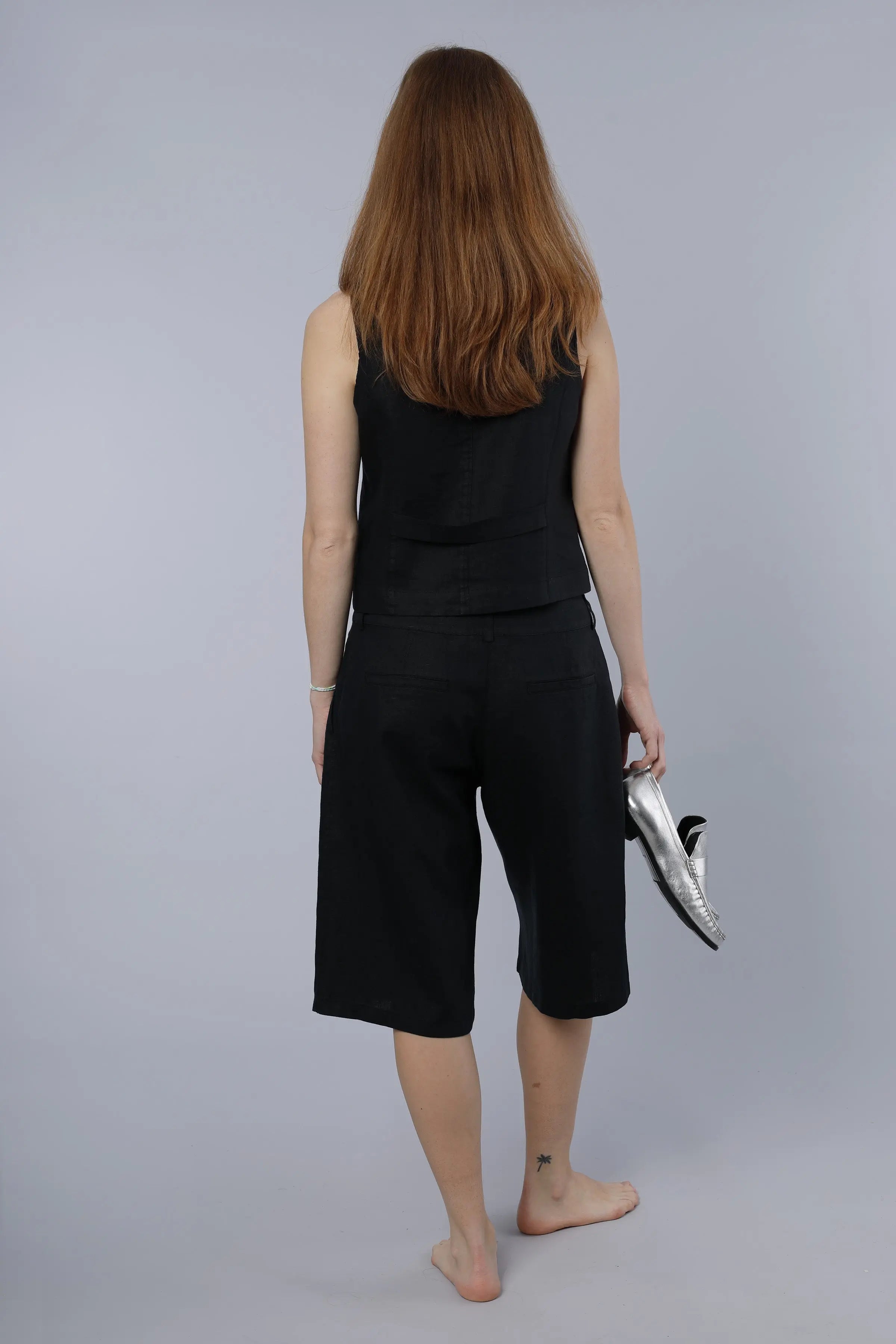 Leinenweste BLACK Nadine H
