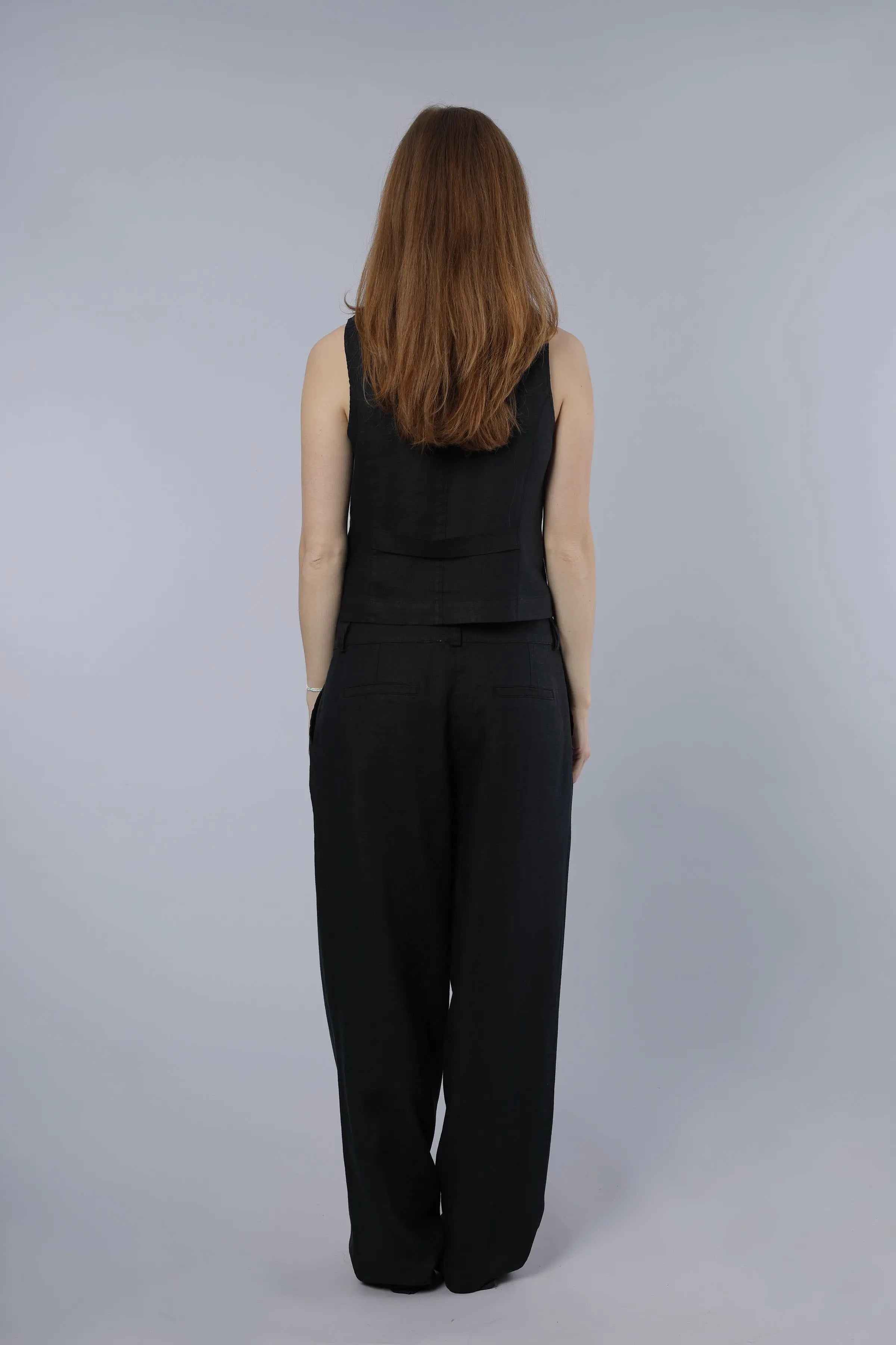 Leinenweste BLACK Nadine H