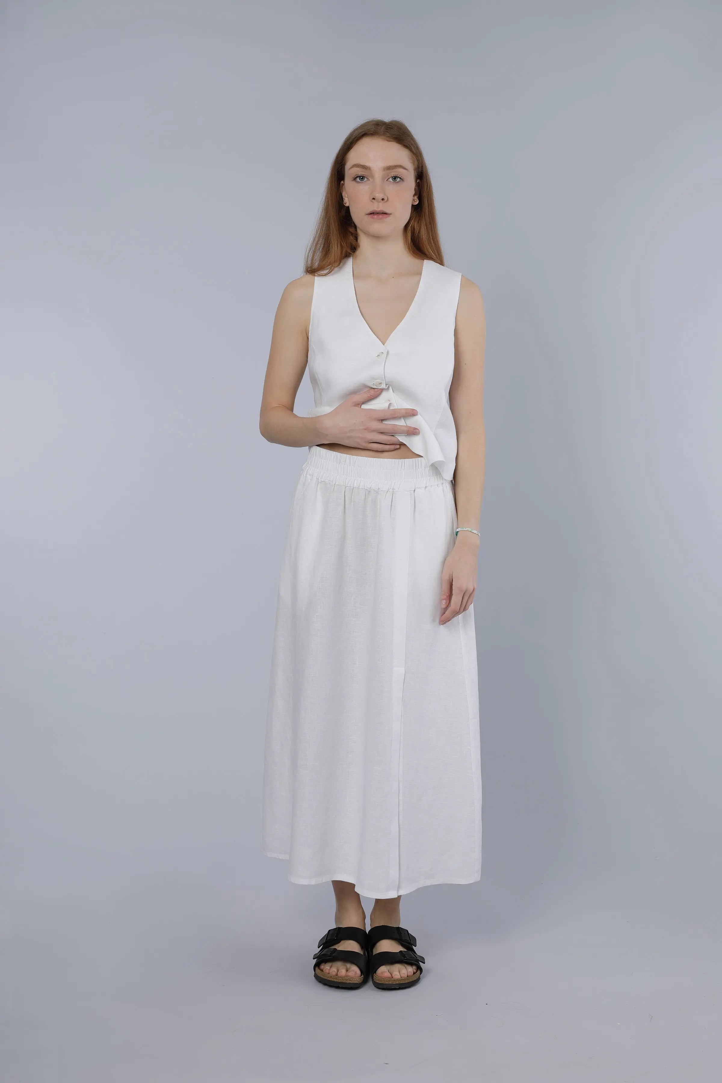Leinenrock WHITE Nadine H