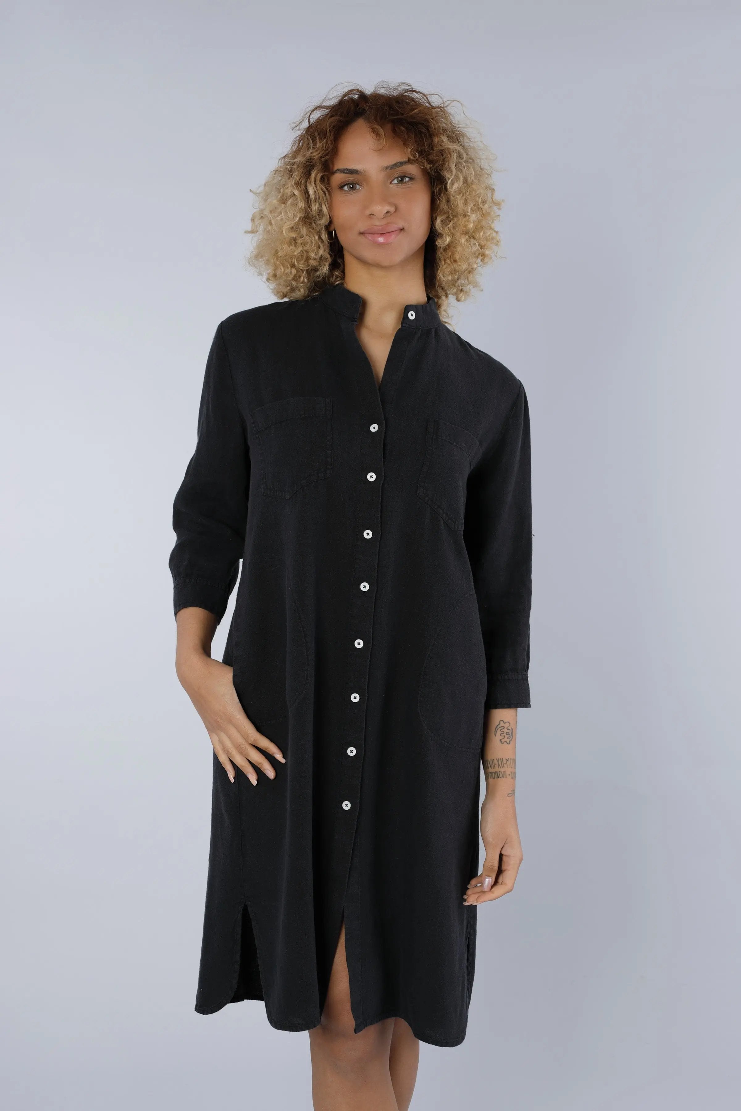 Leinenkleid BLACK Nadine H