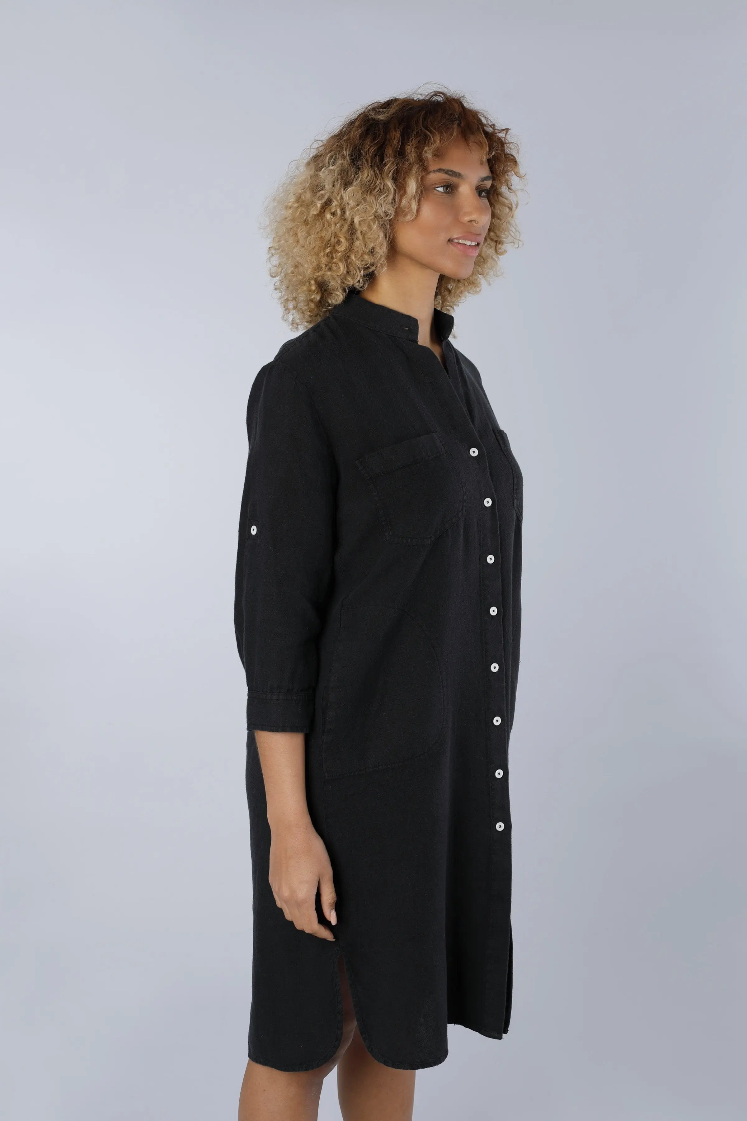 Leinenkleid BLACK Nadine H