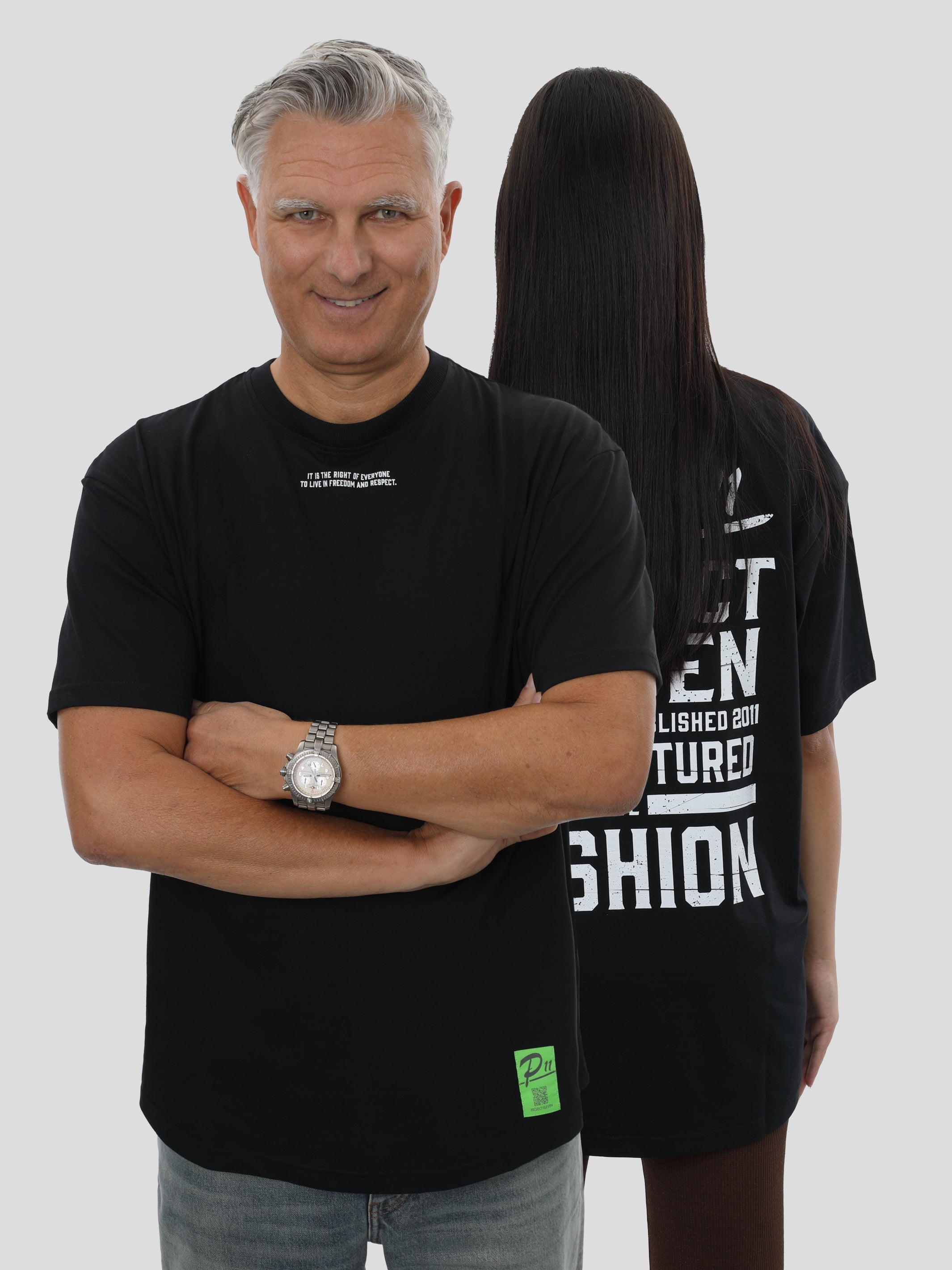 T-shirt oversize unisexe en noir