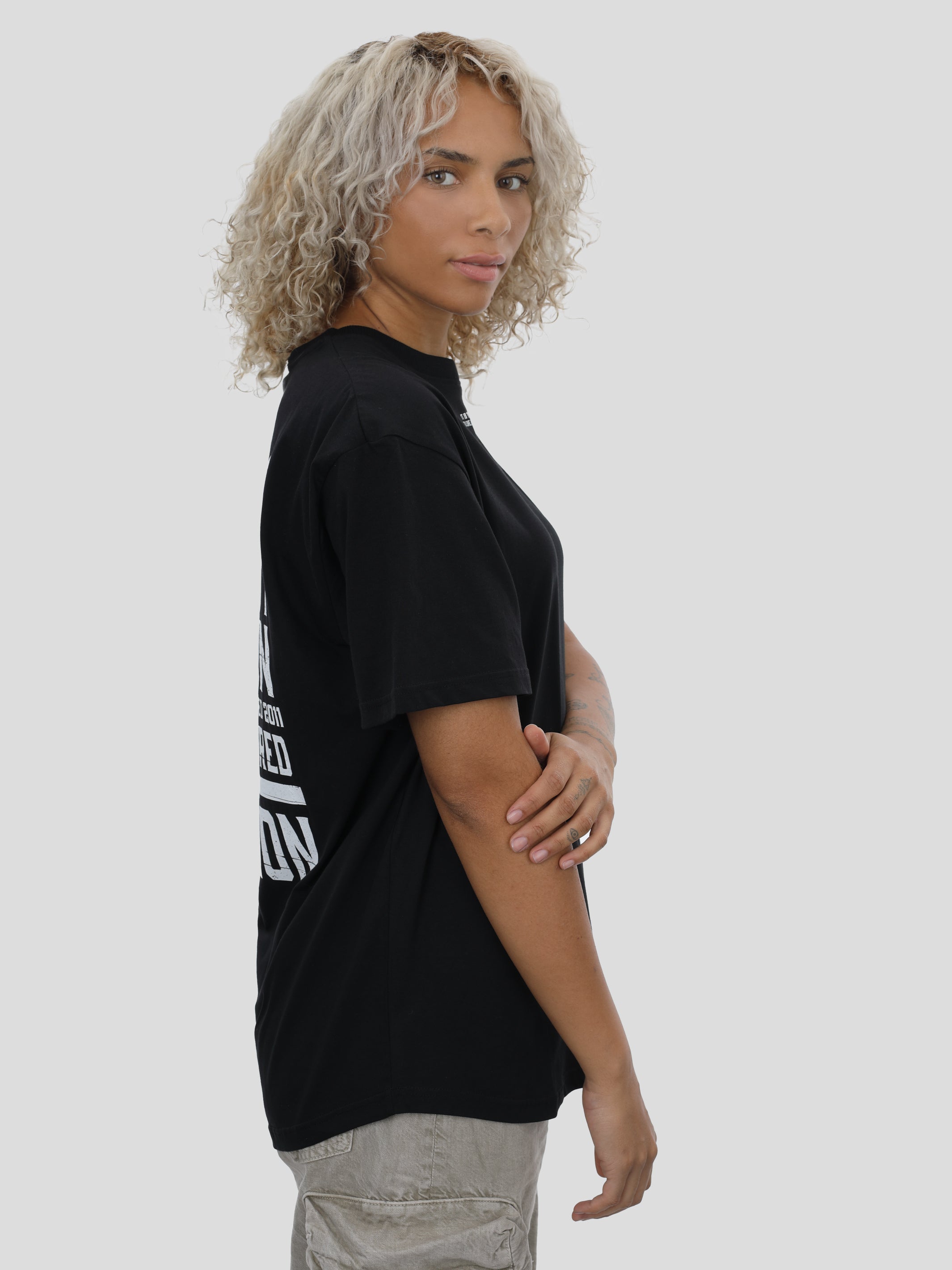 T-shirt oversize unisexe en noir
