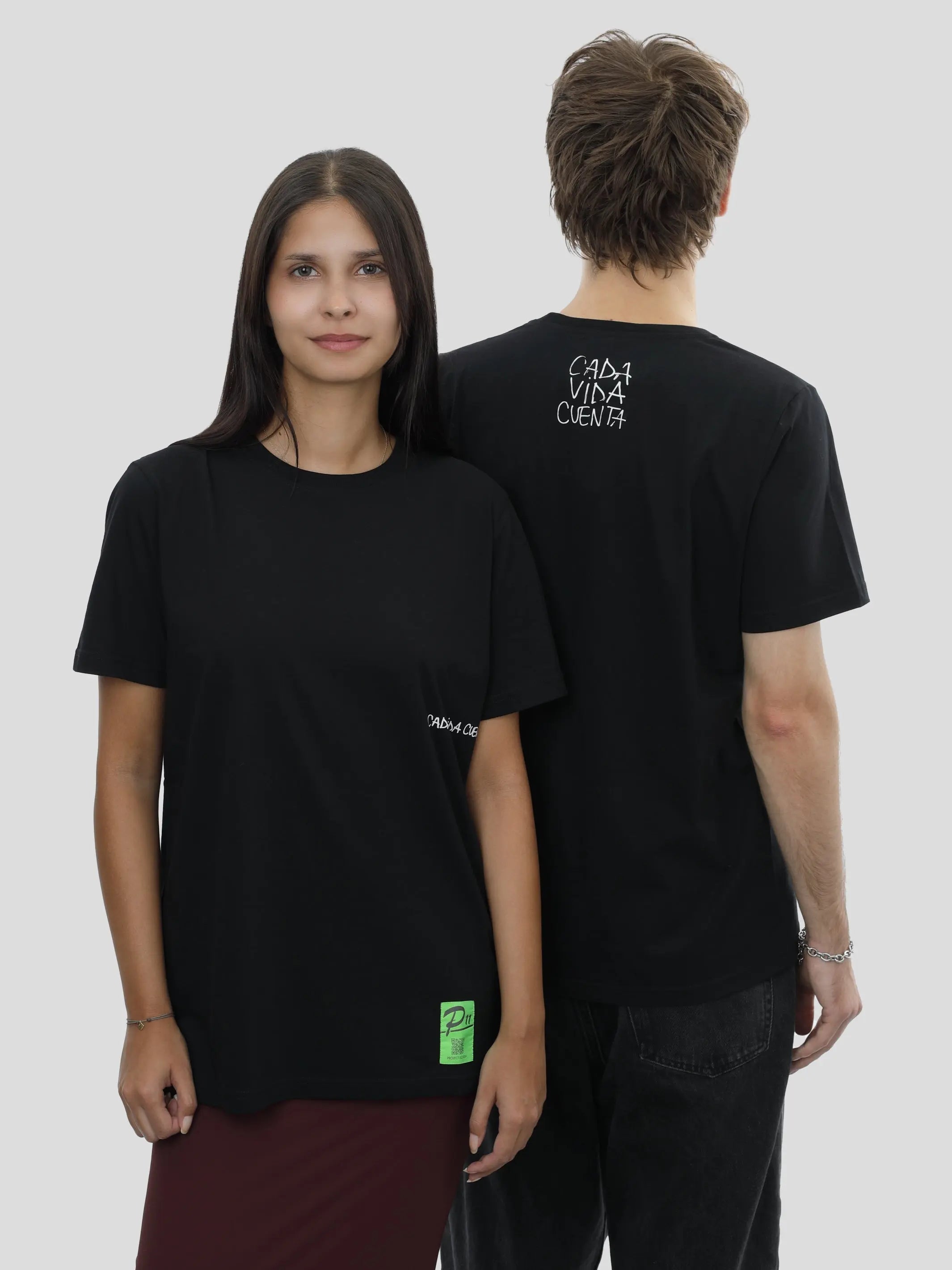 P11 T-Shirt Slim Fit Unisex in Schwarz project eleven