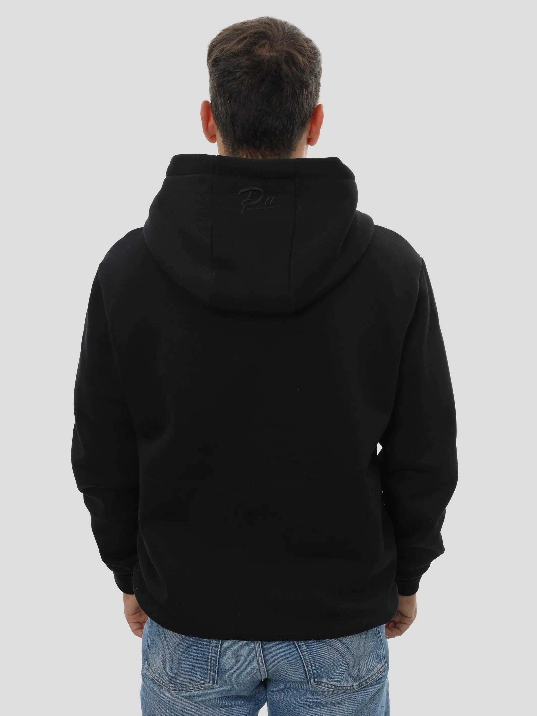 P11 Zip Hoodie Unisex in Schwarz project eleven