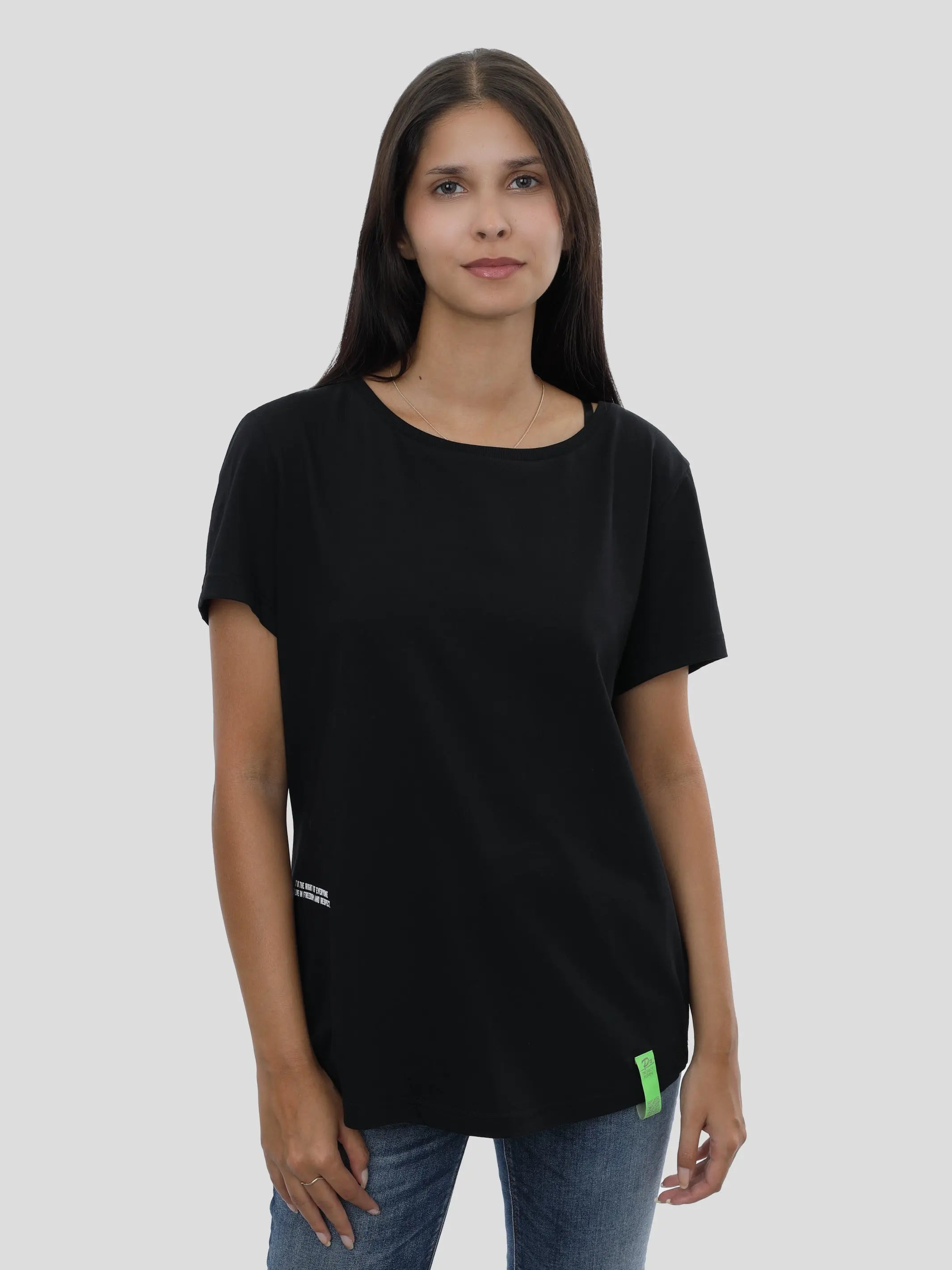 P11 T-Shirt Loose Frauen in Schwarz project eleven