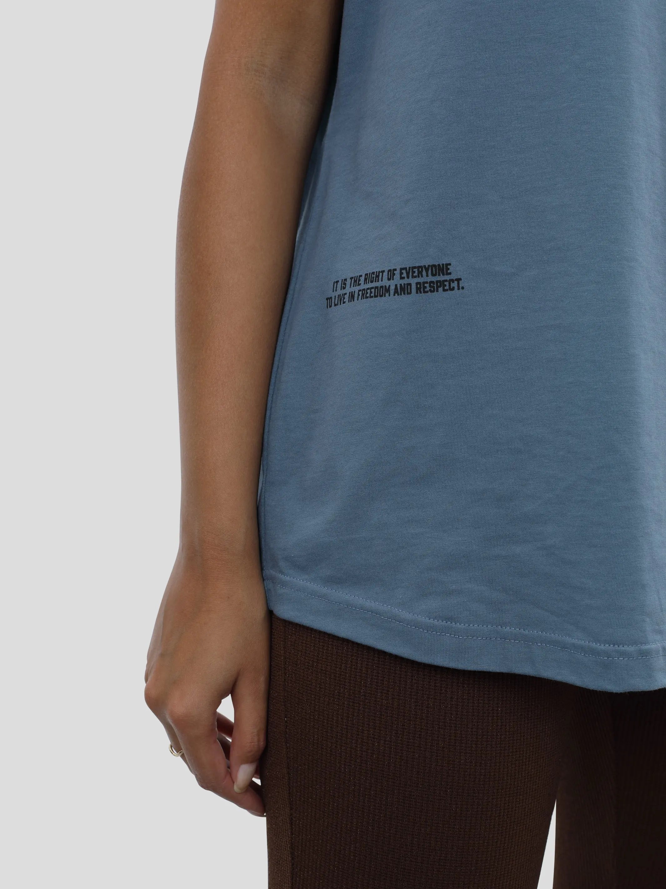 T-Shirt Loose Frauen in Blau project eleven