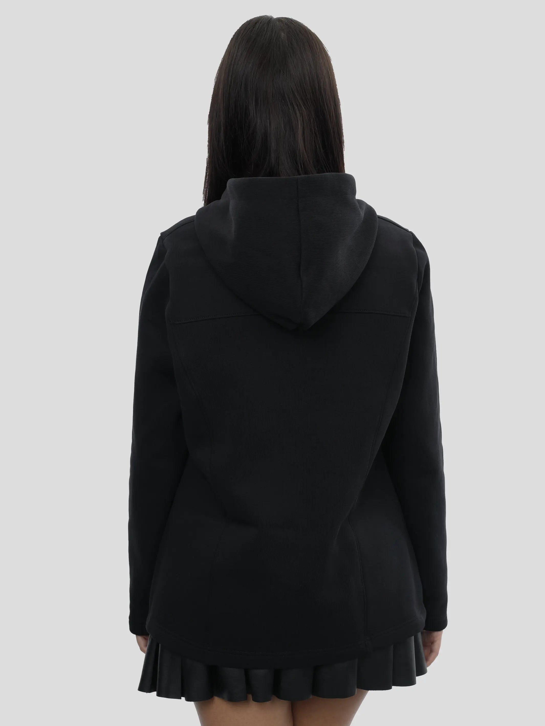 P11 Regular Zip-Hoodie für Frauen in Schwarz project eleven
