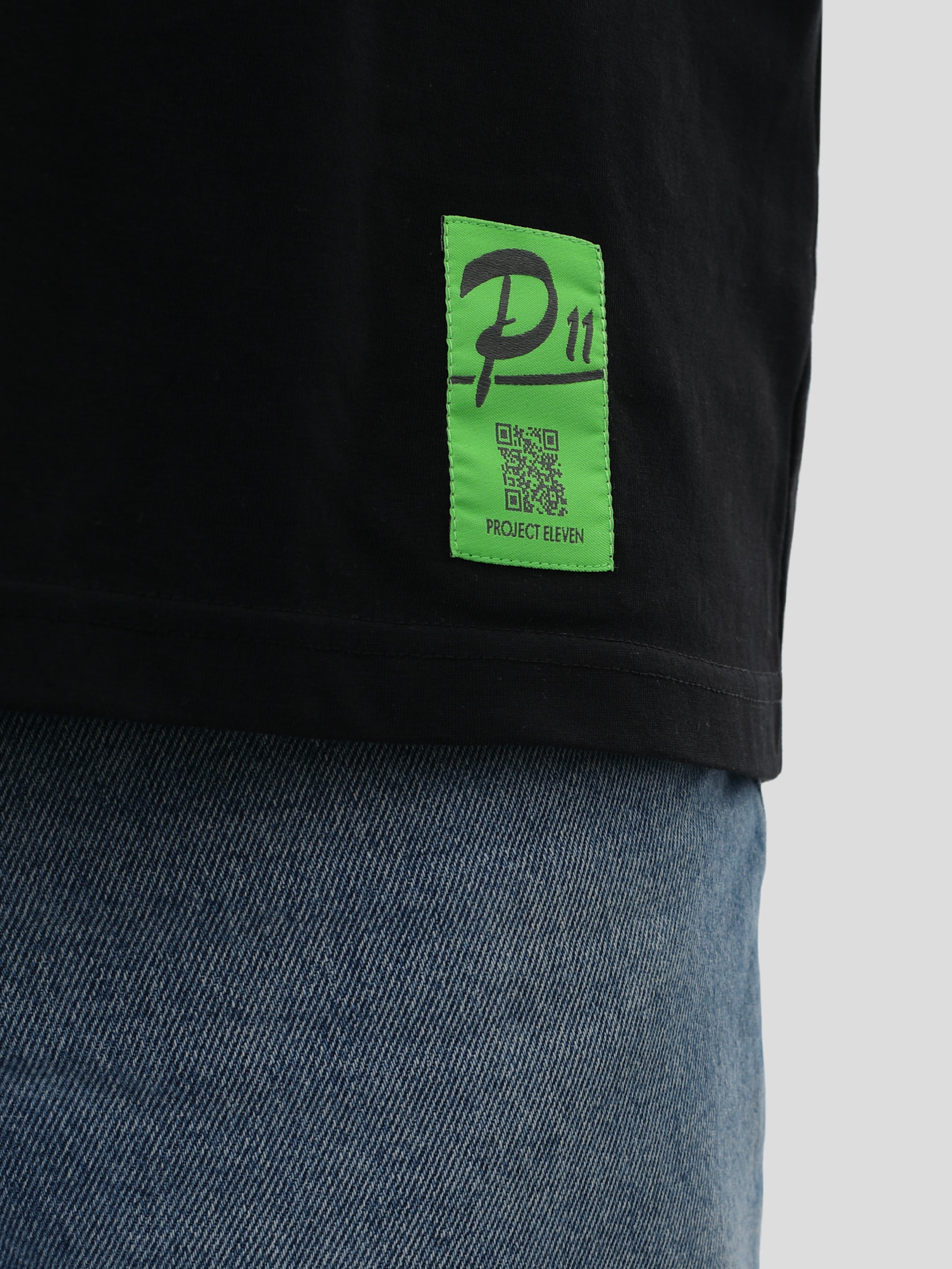 P11 T-Shirt Regular Männer mit Print in Schwarz project eleven