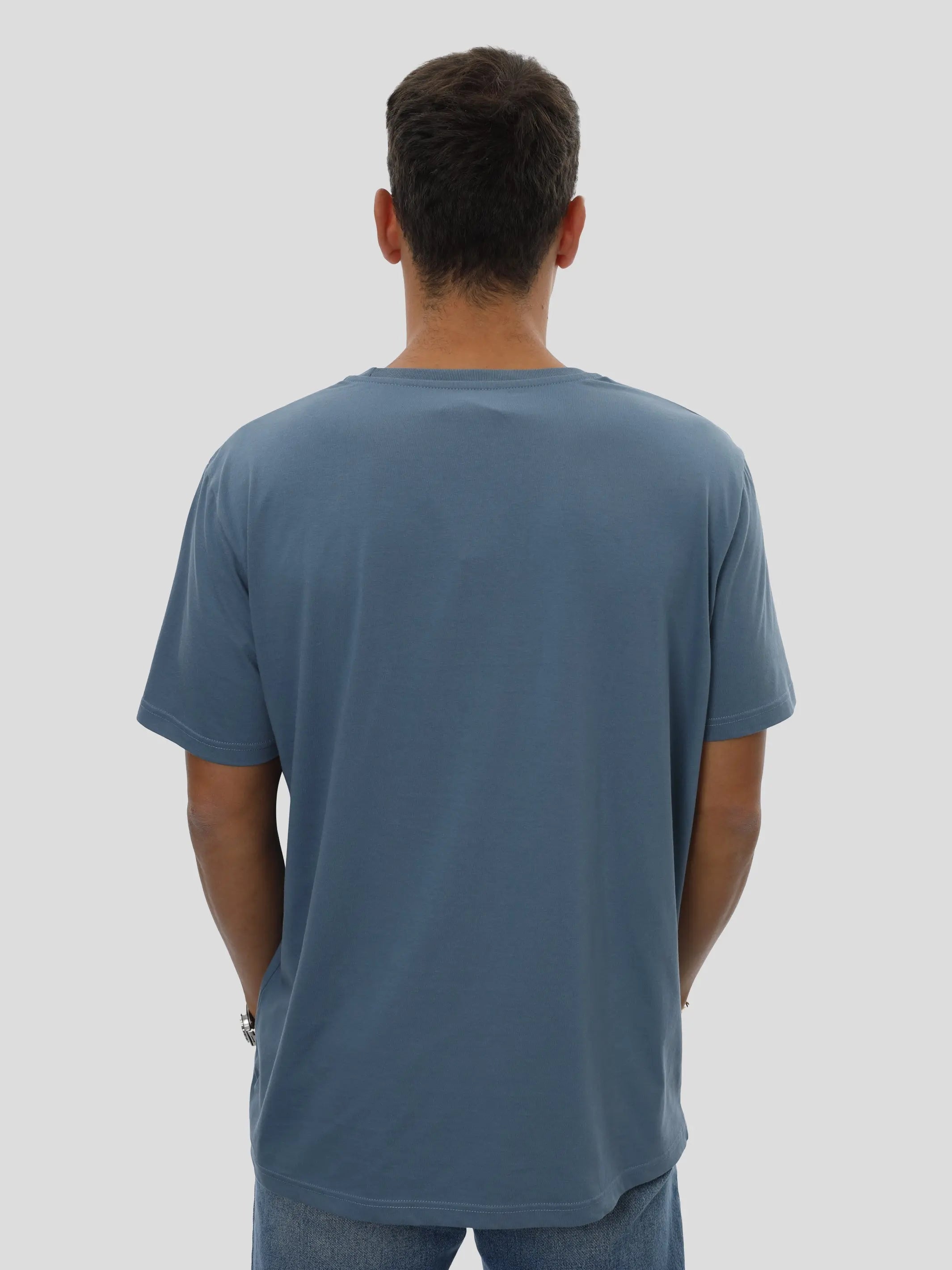 T-Shirt Regular Männer mit Print in Blau project eleven