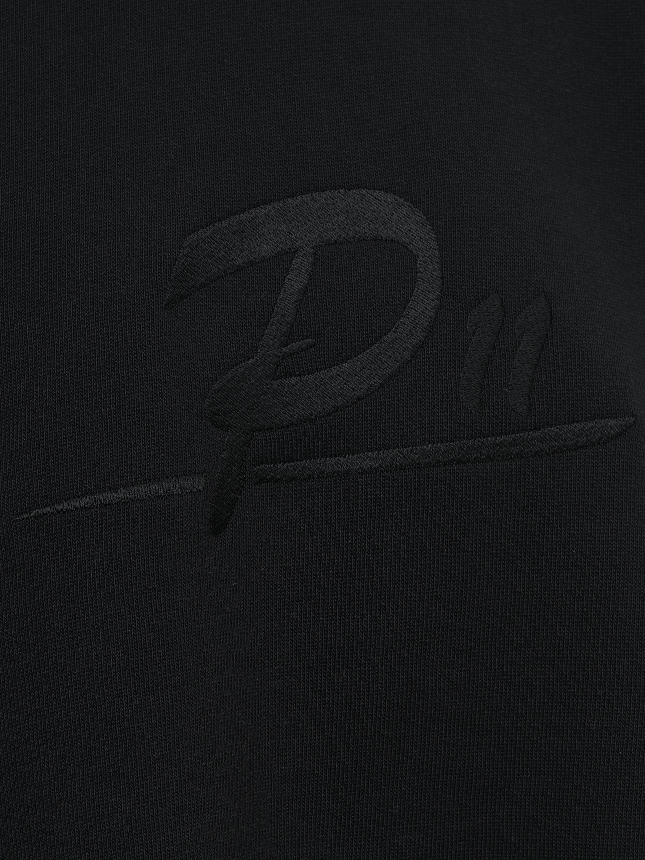 P11 Boxy Hoodie Unisex mit Stickerei - BLACK project eleven