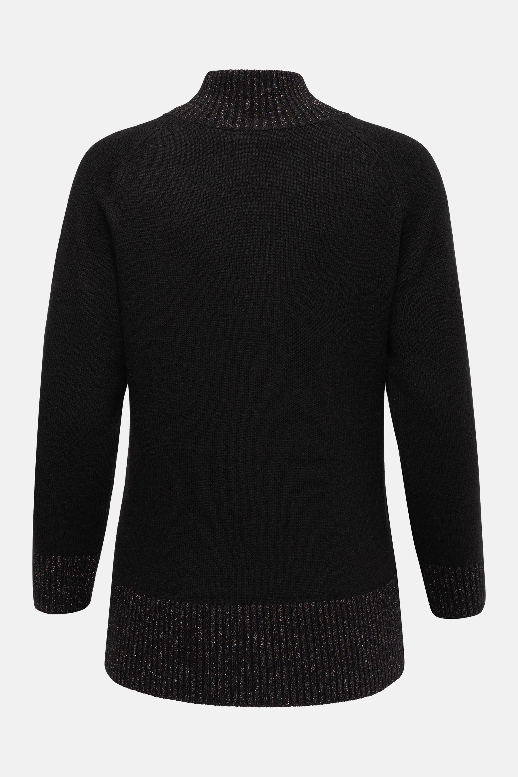 Strickpullover mit Stehkragen BLACK