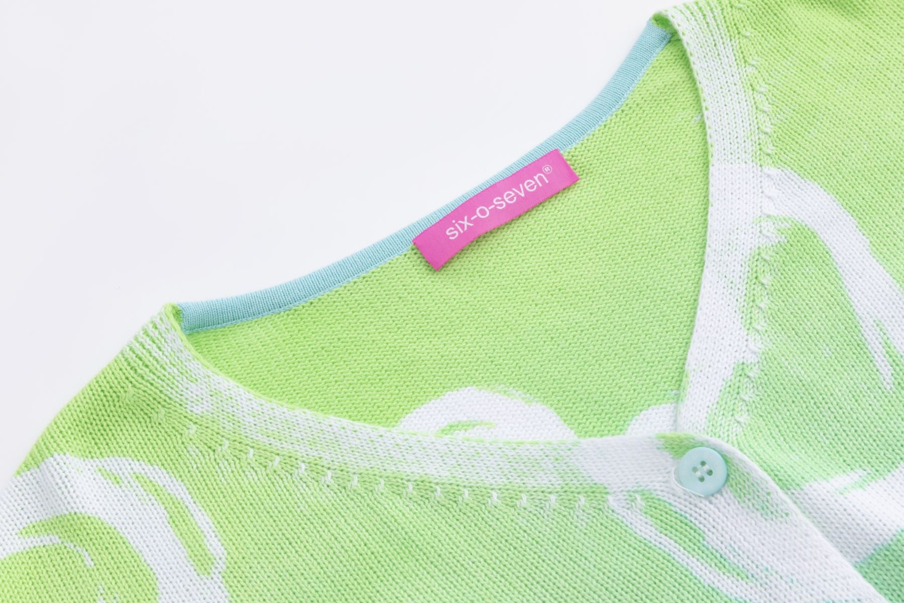 Six-o-Seven Cotton Cardigan TURQUOISE
