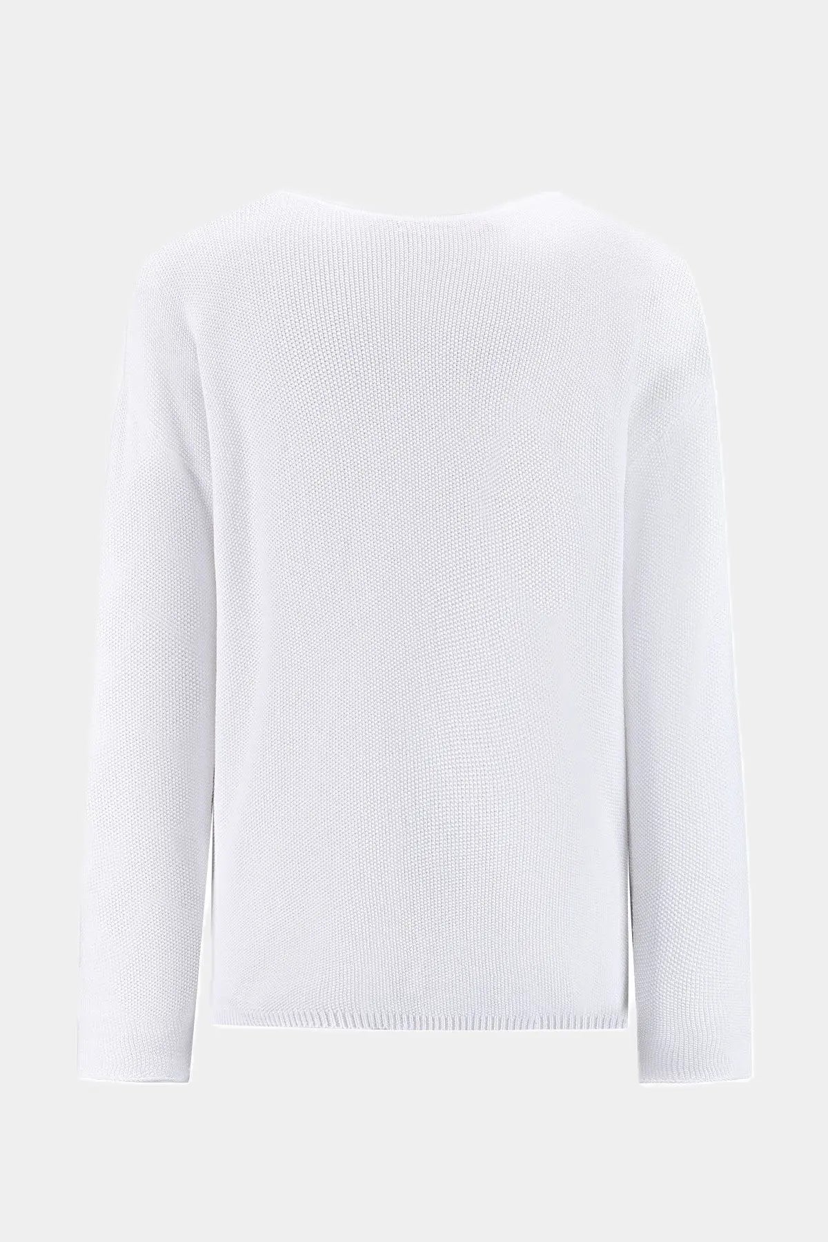 Six-o-Seven Baumwoll-Strickpullover mit "LOVE"-Print in WHITE six-o-seven