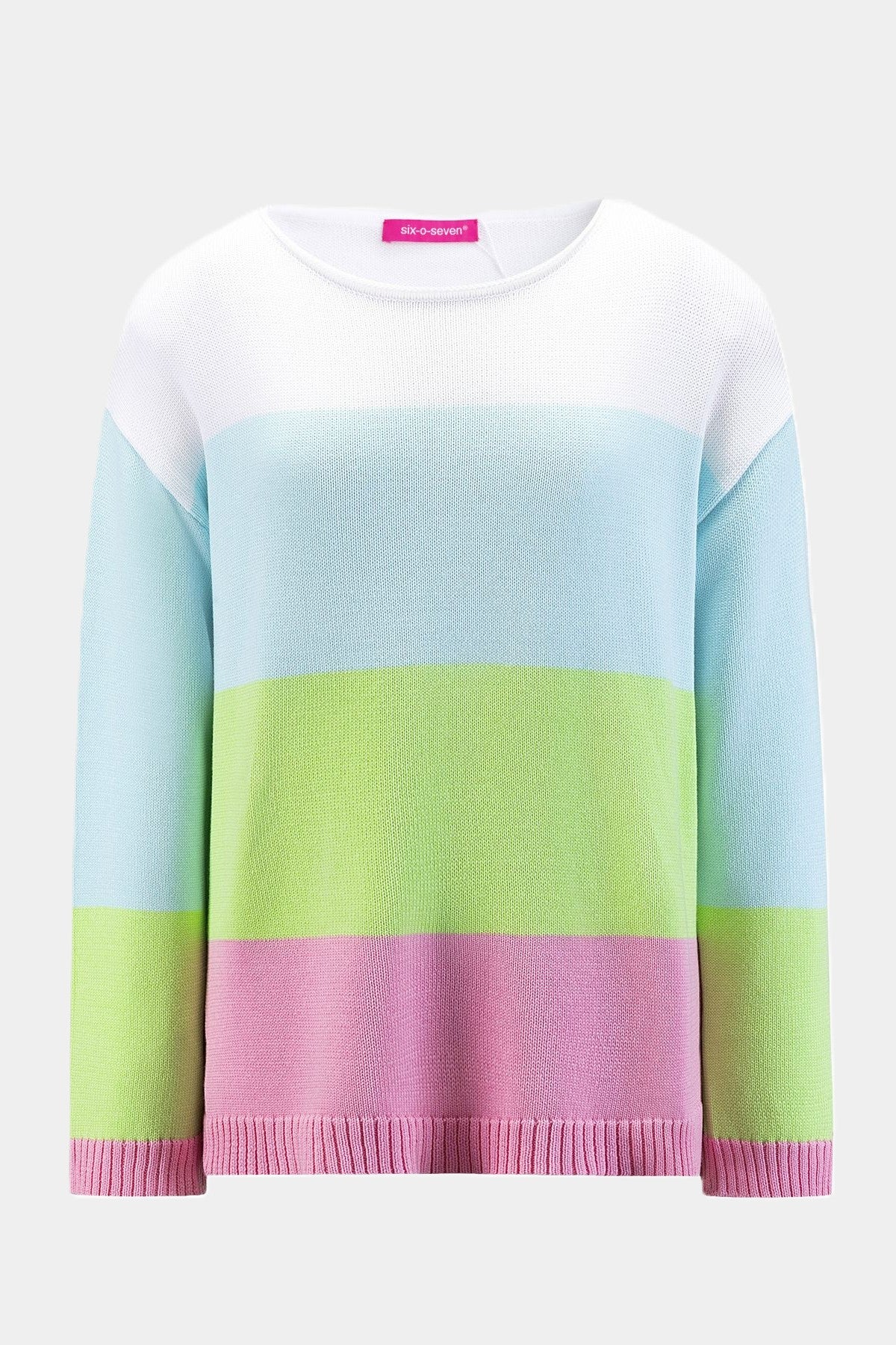 Six-o-Seven Bunter Baumwollpullover TURQUISE six-o-seven