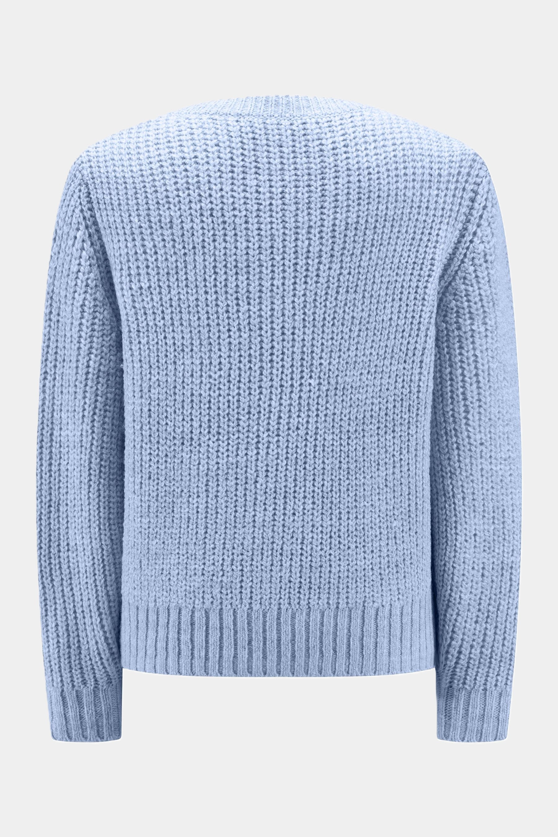 Valentine Grobstrick-Pullover mit Herzmotiv helles blau six-o-seven
