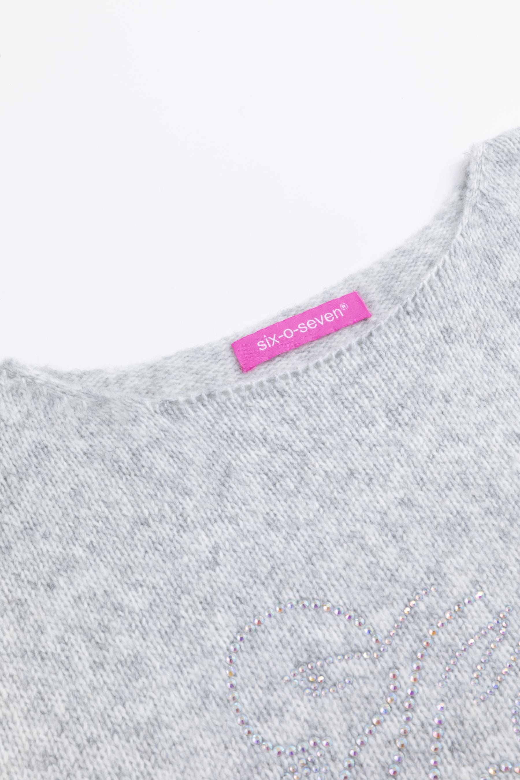 Pullover mit Strass-Tiger SILVER
