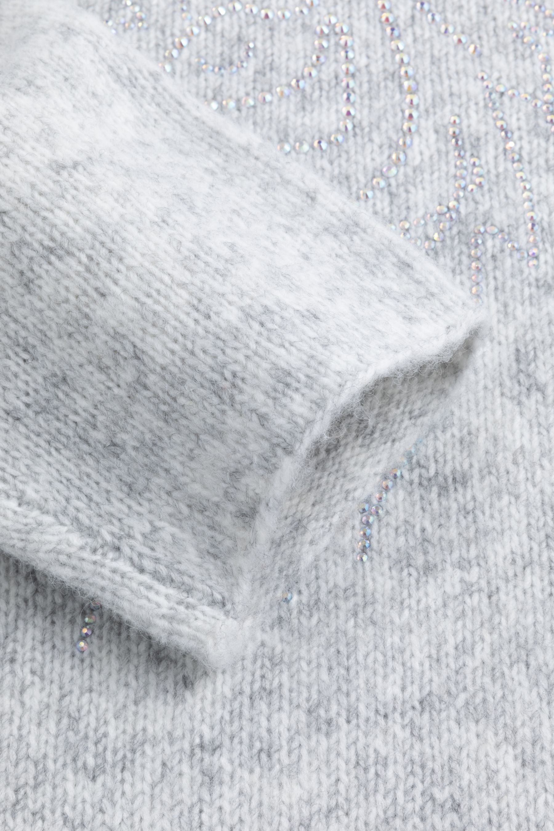 Pullover mit Strass-Tiger SILVER