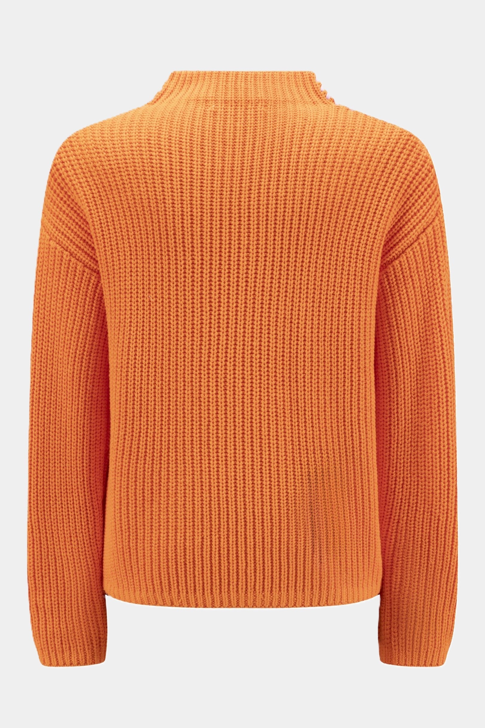 Six-o-Seven Grobstrickpullover mit Stehkragen - ORANGE six-o-seven