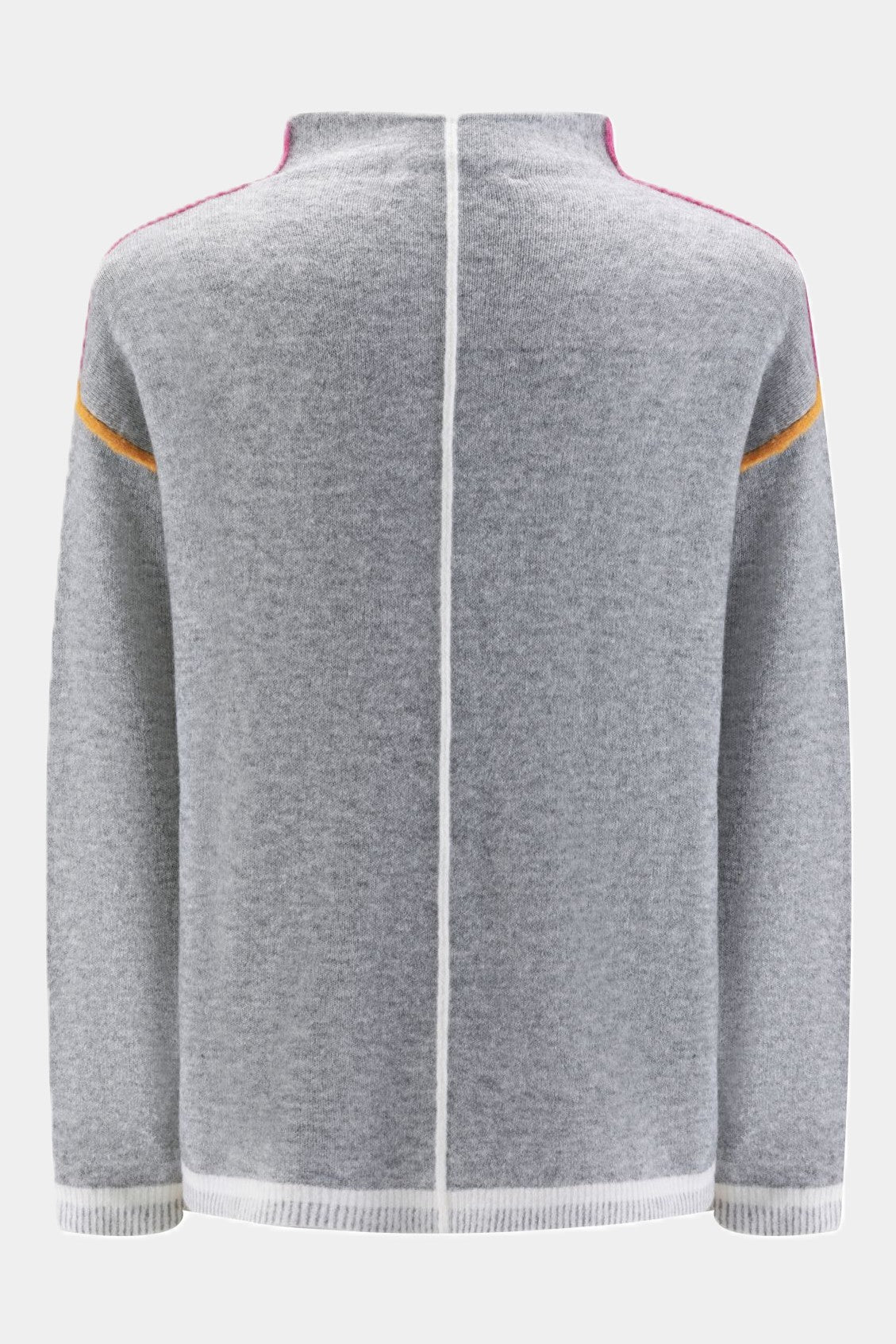 Six-o-Seven Eleganter Stehkragenpullover aus Wolle in Light Grey six-o-seven
